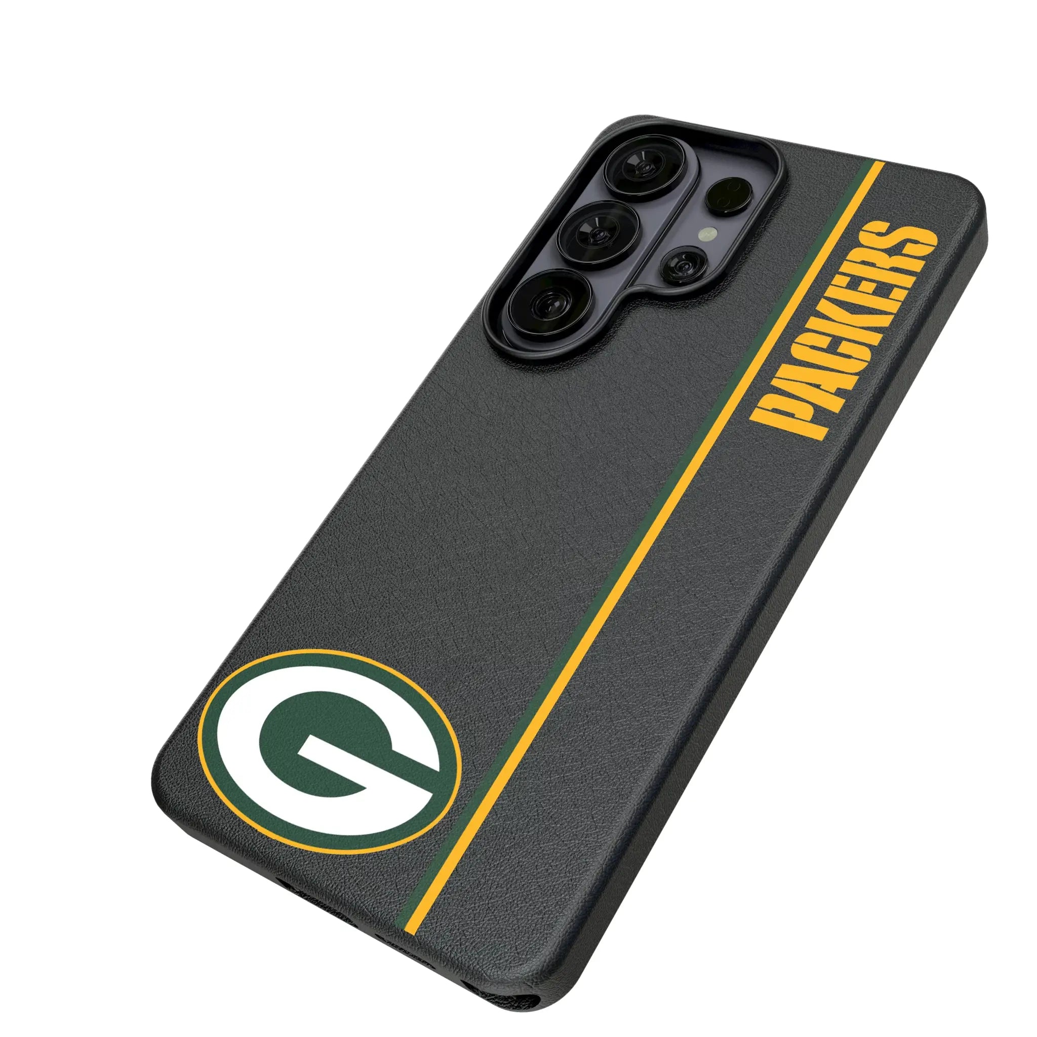 Green Bay Packers Sidebar Galaxy MagSafe Compatible Phone Case for Samsung Galaxy - Isometric View#Device_Galaxy S26 Ultra