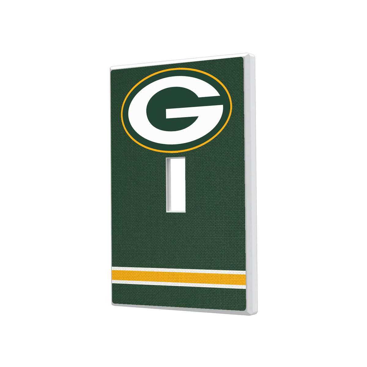 Green Bay Packers Stripe Hidden-Screw Light Switch Plate#Style_Single Toggle