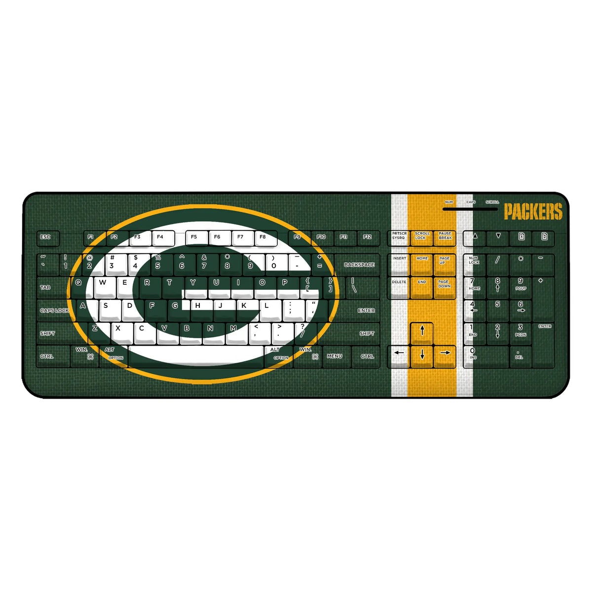 Green Bay Packers Stripe Wireless USB Keyboard