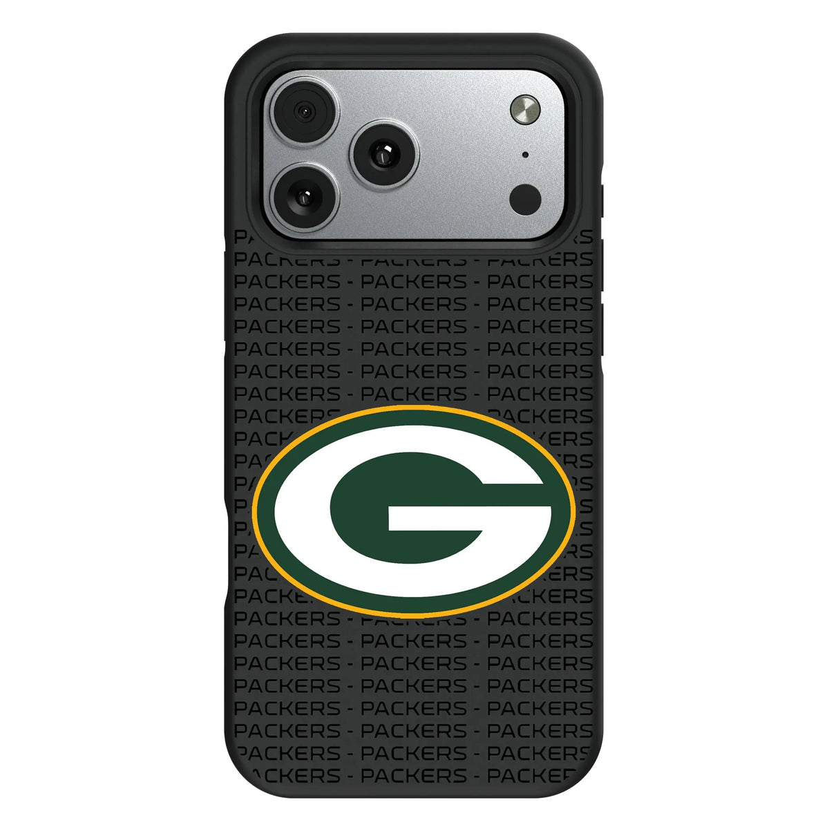 Green Bay Packers Text Backdrop iPhone Bump Phone Case for Apple iPhone#Device_iPhone 17 Pro Max