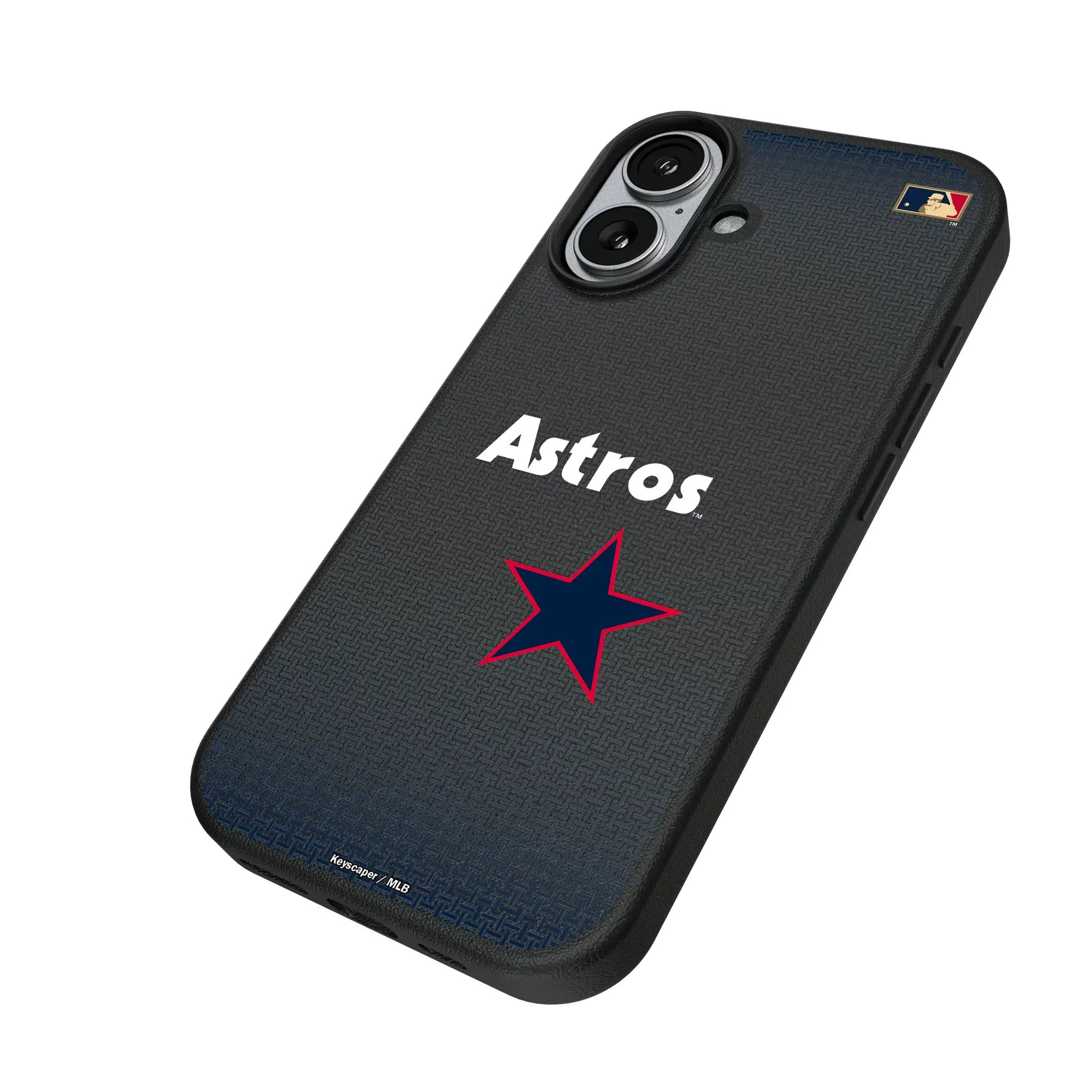 Houston Astros 1975-1981 - Cooperstown Collection Linen iPhone MagSafe Compatible Phone Case for Apple iPhone - Isometric View#Device_iPhone 17