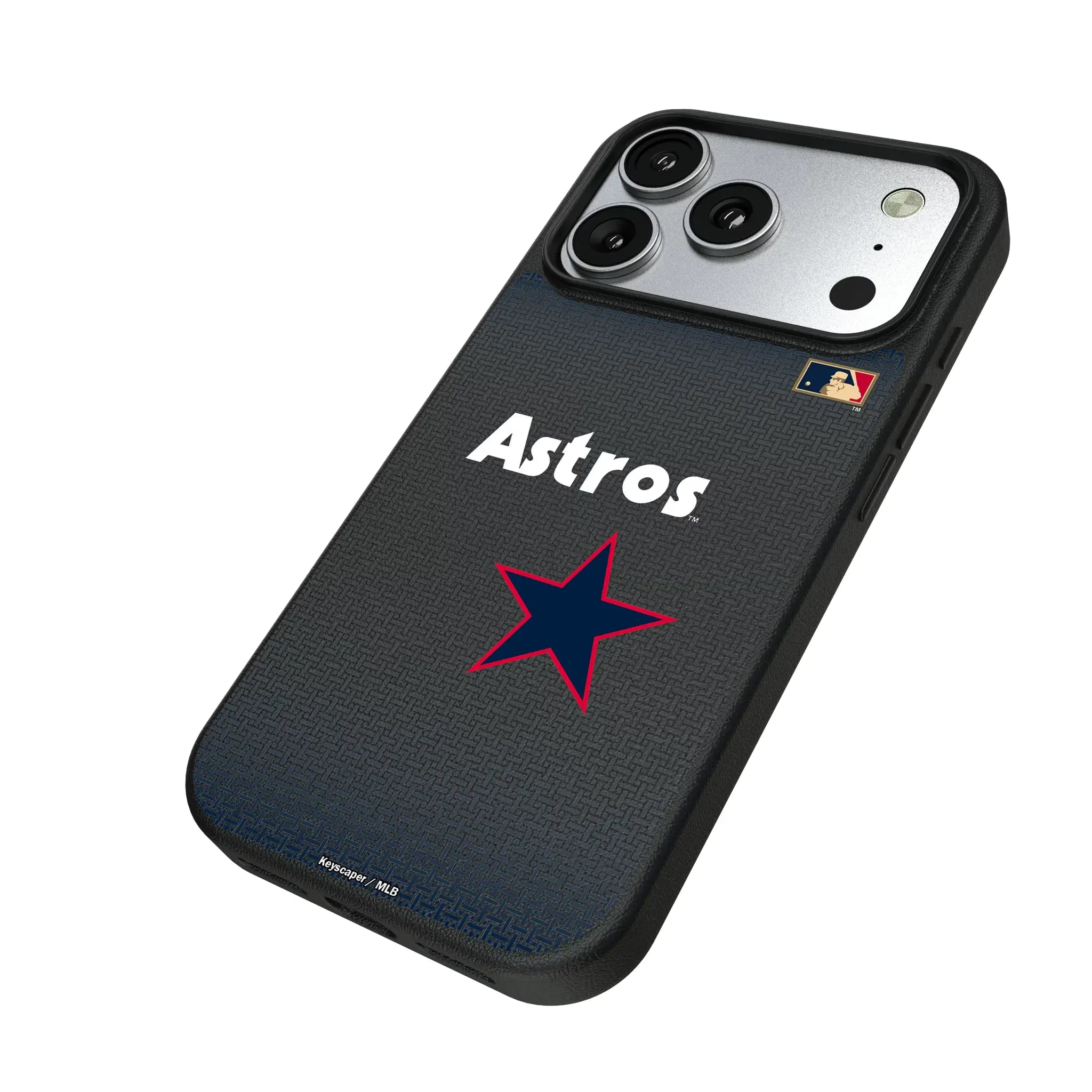 Houston Astros 1975-1981 - Cooperstown Collection Linen iPhone MagSafe Compatible Phone Case for Apple iPhone - Isometric View#Device_iPhone 17 Pro