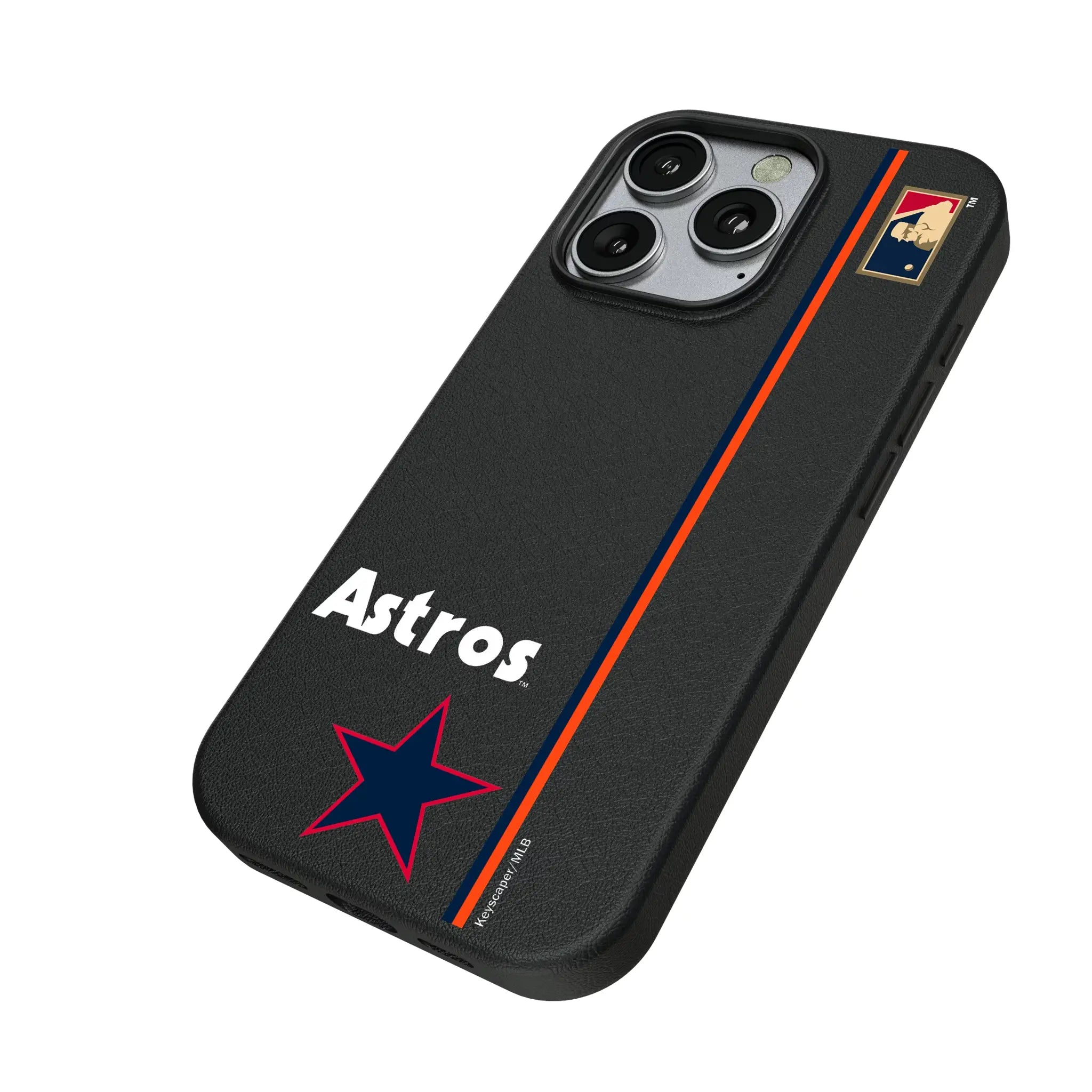 Houston Astros 1975-1981 - Cooperstown Collection Sidebar iPhone MagSafe Compatible Phone Case for Apple iPhone - Isometric View
