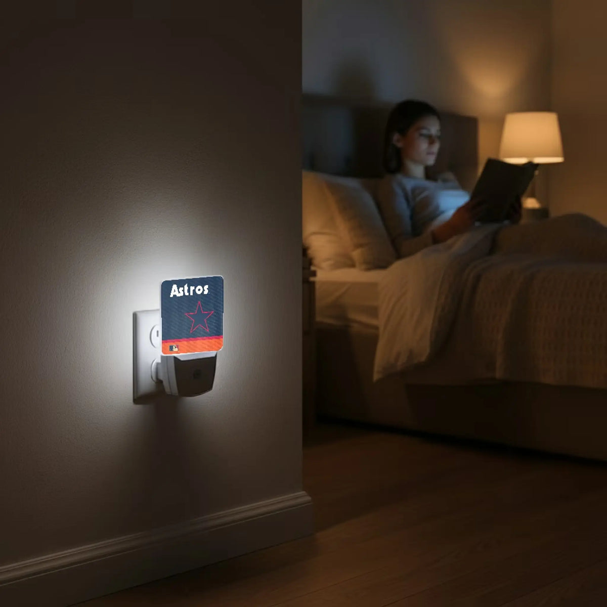 Houston Astros 1975-1981 - Cooperstown Collection Stripe Night Light 2-Pack - Lifestyle