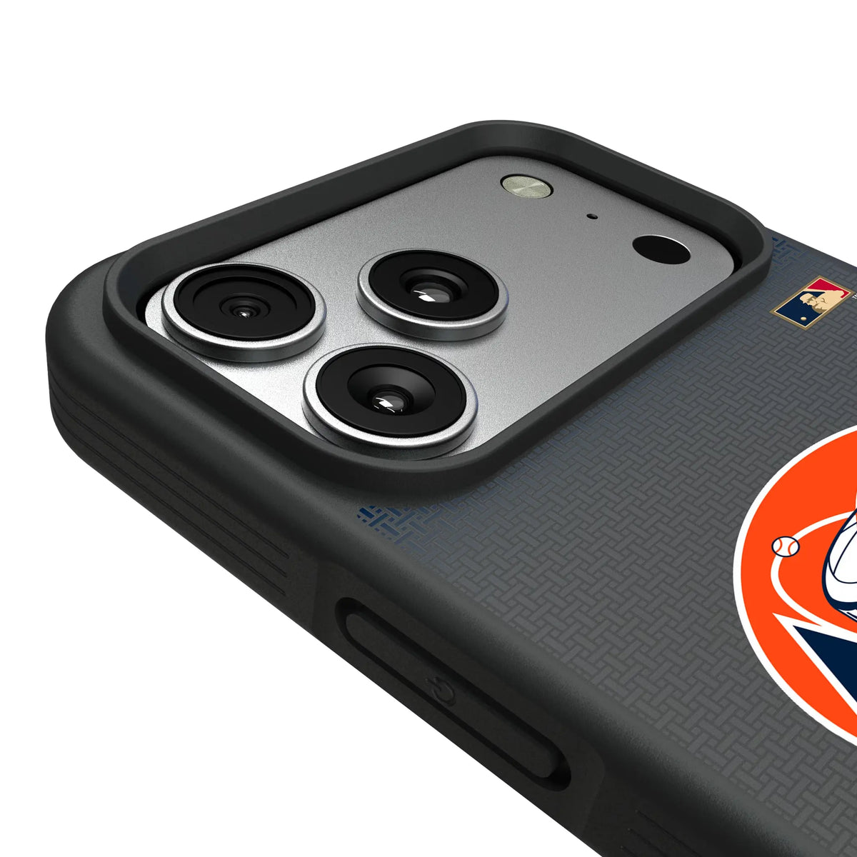 Houston Astros 1977-1993 - Cooperstown Collection Linen iPhone Bump Phone Case for Apple iPhone - Detail#Device_iPhone 17 Pro Max