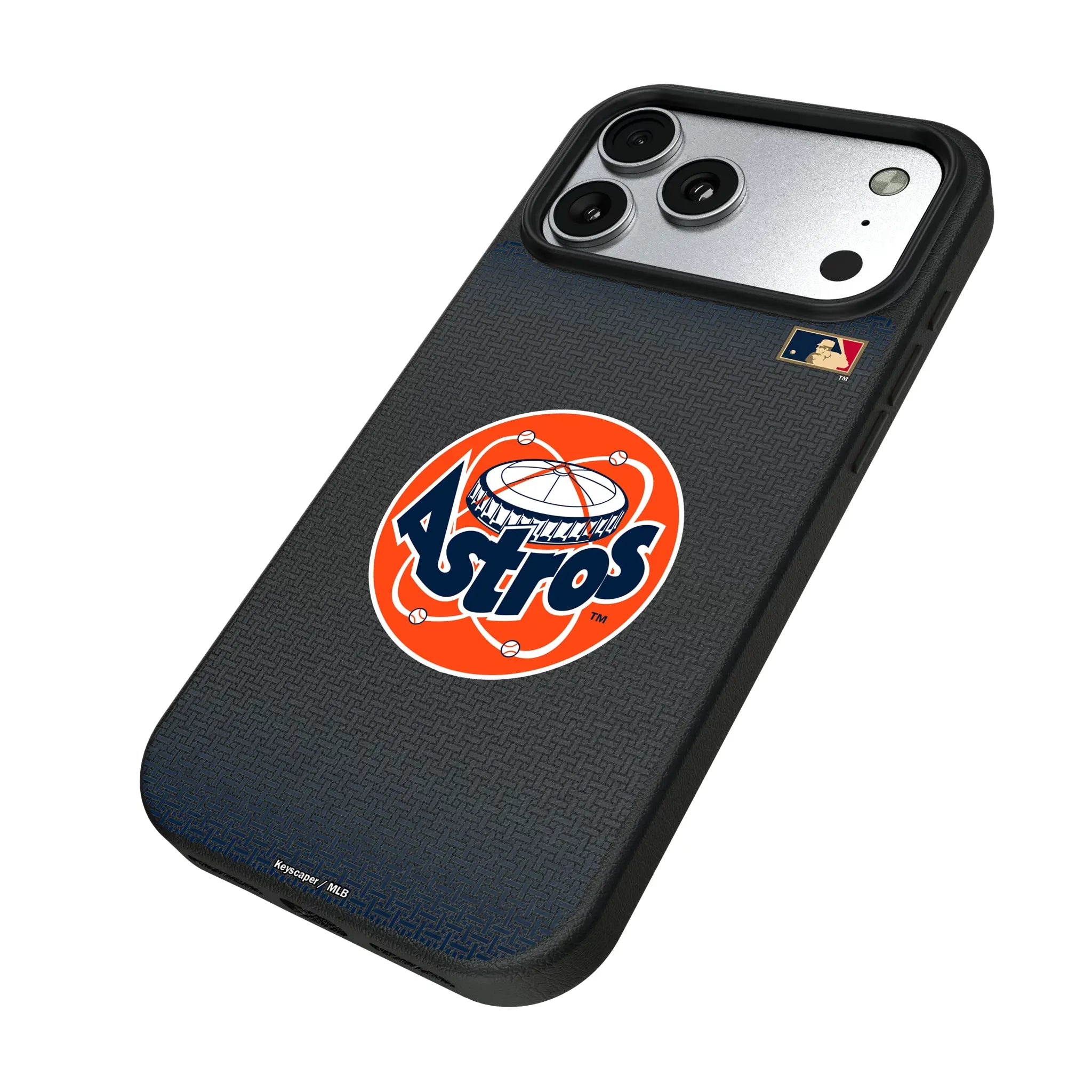 Houston Astros 1977-1993 - Cooperstown Collection Linen iPhone MagSafe Compatible Phone Case for Apple iPhone - Isometric View#Device_iPhone 17 Pro Max