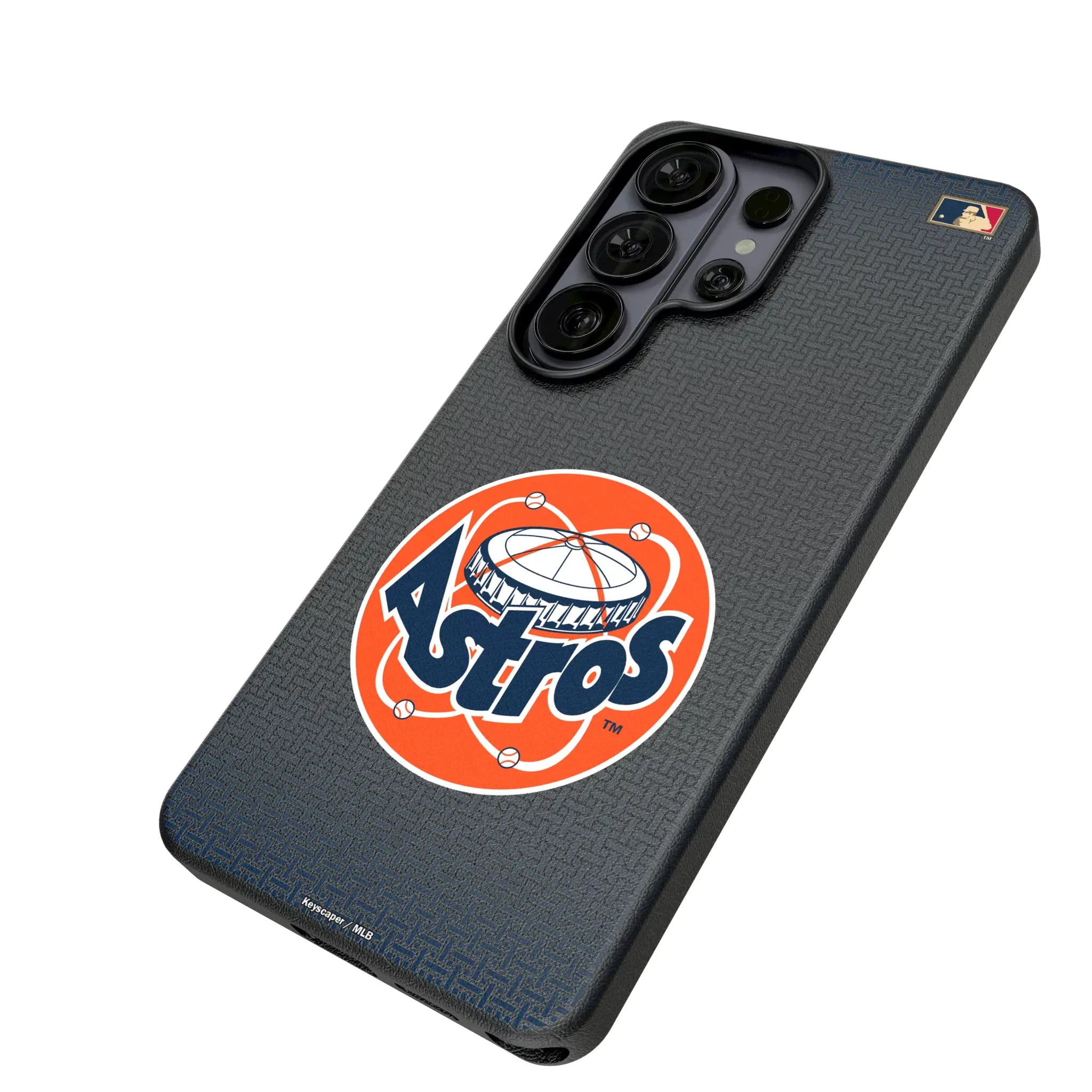 Houston Astros 1977-1993 - Cooperstown Collection Linen Galaxy MagSafe Compatible Phone Case for Samsung Galaxy - Isometric View#Device_Galaxy S26 Ultra
