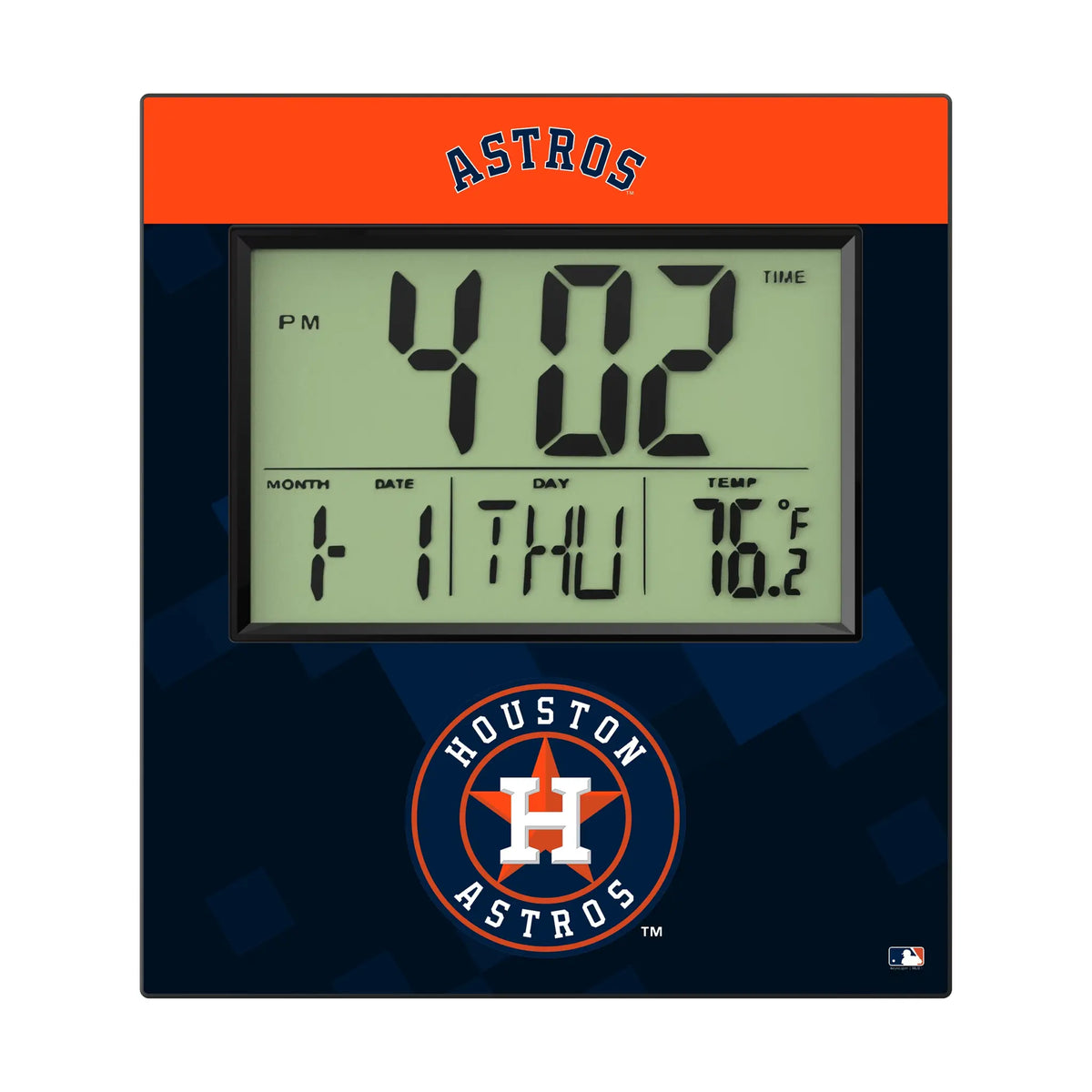 Houston Astros Color Block Wall Clock