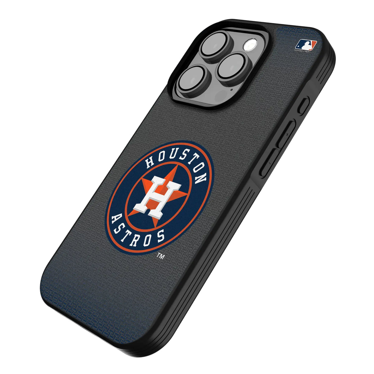 Houston Astros Linen iPhone Bump Phone Case for Apple iPhone - Isometric View