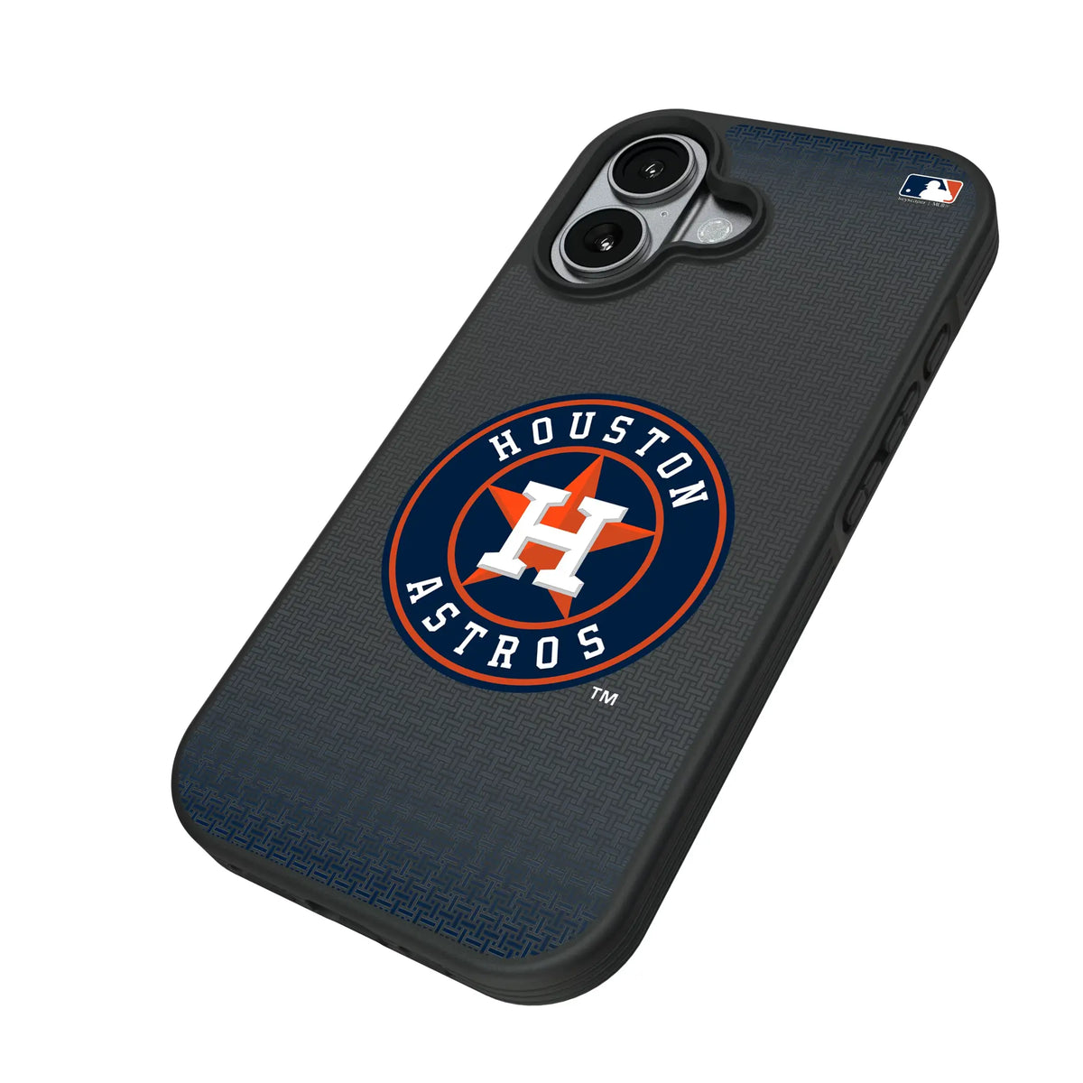 Houston Astros Linen iPhone Bump Phone Case for Apple iPhone - Isometric View#Device_iPhone 17