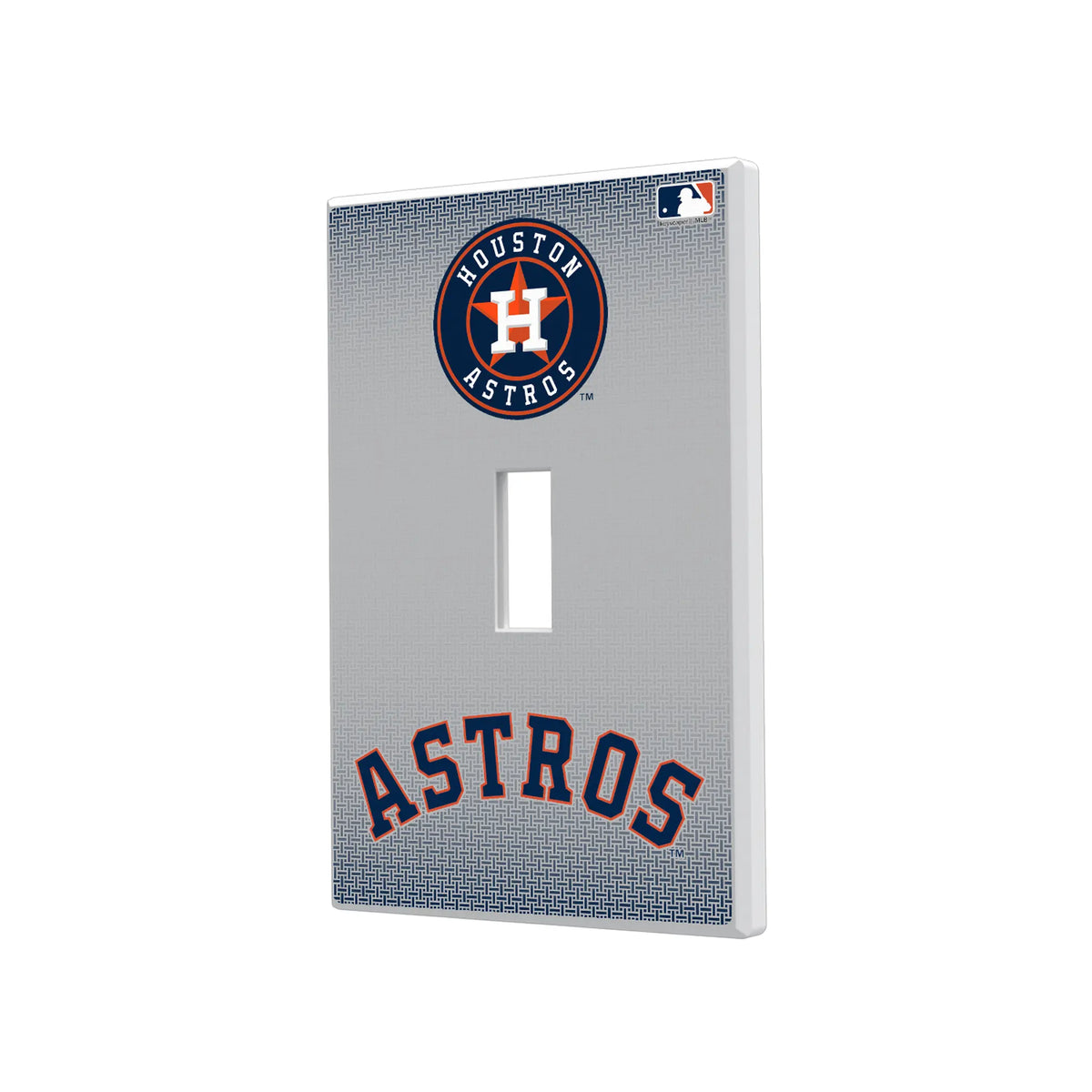 Houston Astros Linen Hidden-Screw Light Switch Plate#Style_Single Toggle