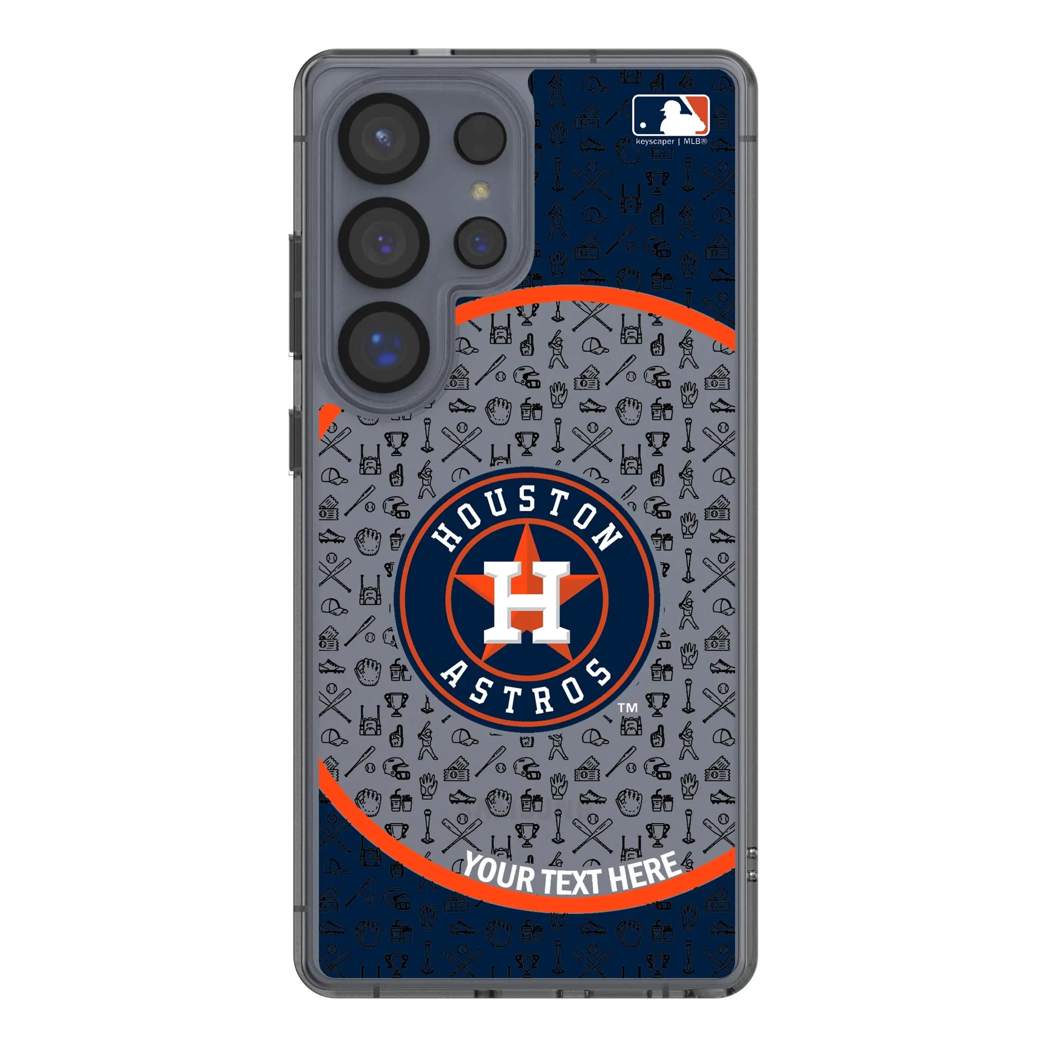 Houston Astros Personalized Circle Galaxy Clear Phone Case for Samsung Galaxy#Device_Galaxy S25 Ultra