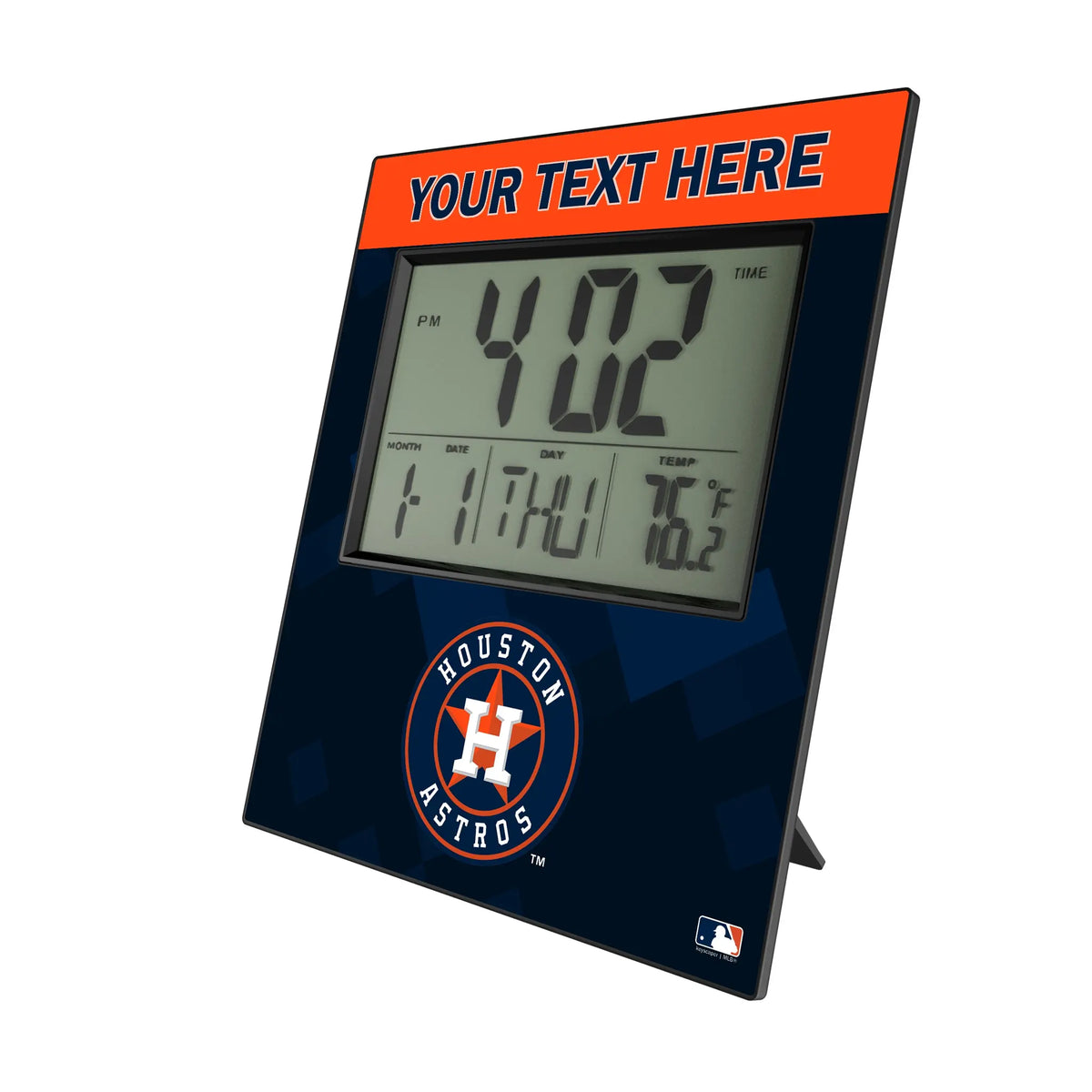 Houston Astros Personalized Color Block Wall Clock