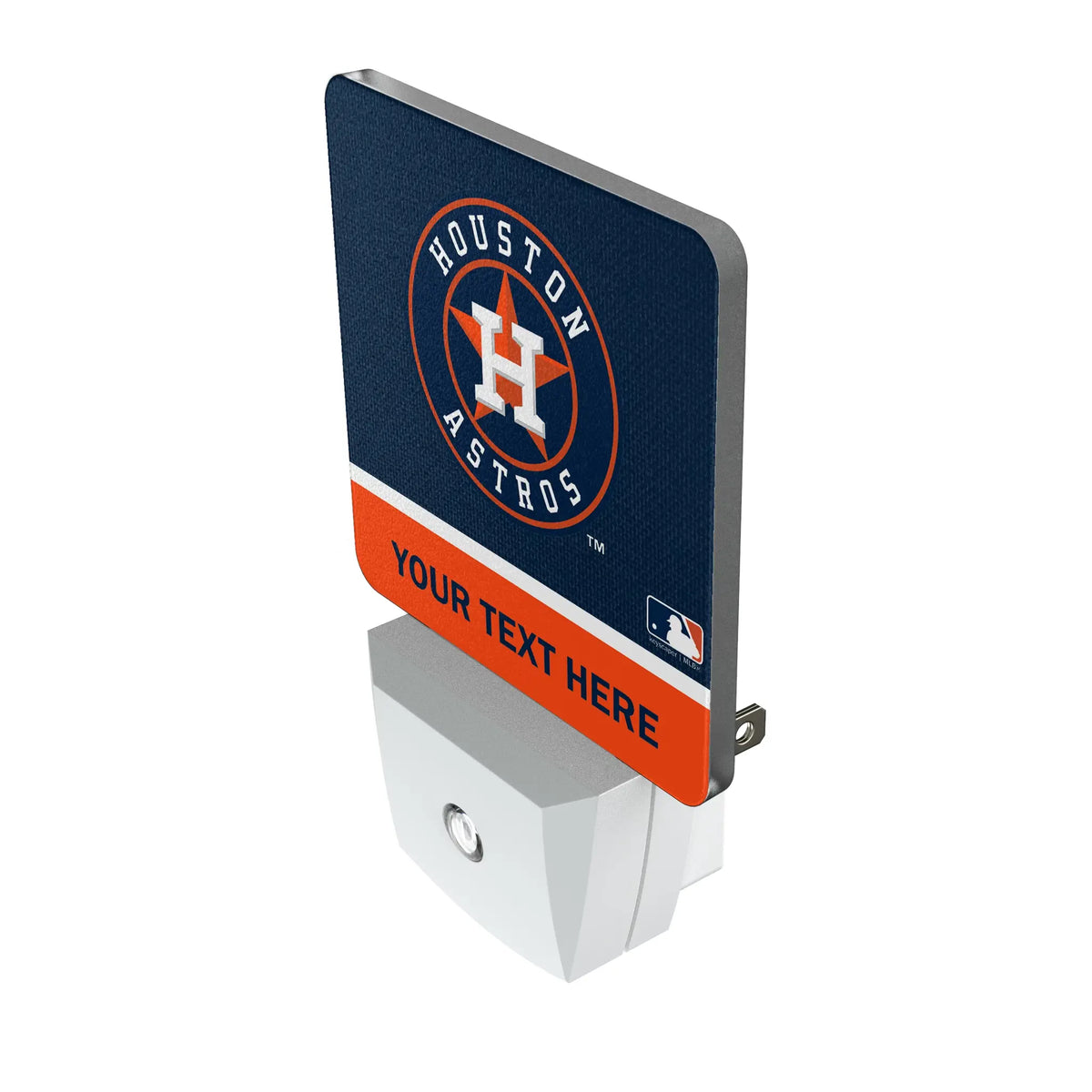 Houston Astros Personalized Endzone Solid Night Light 2-Pack - Isometric View