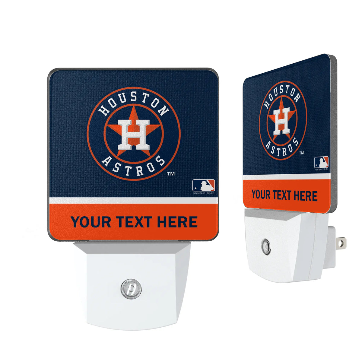 Houston Astros Personalized Endzone Solid Night Light 2-Pack