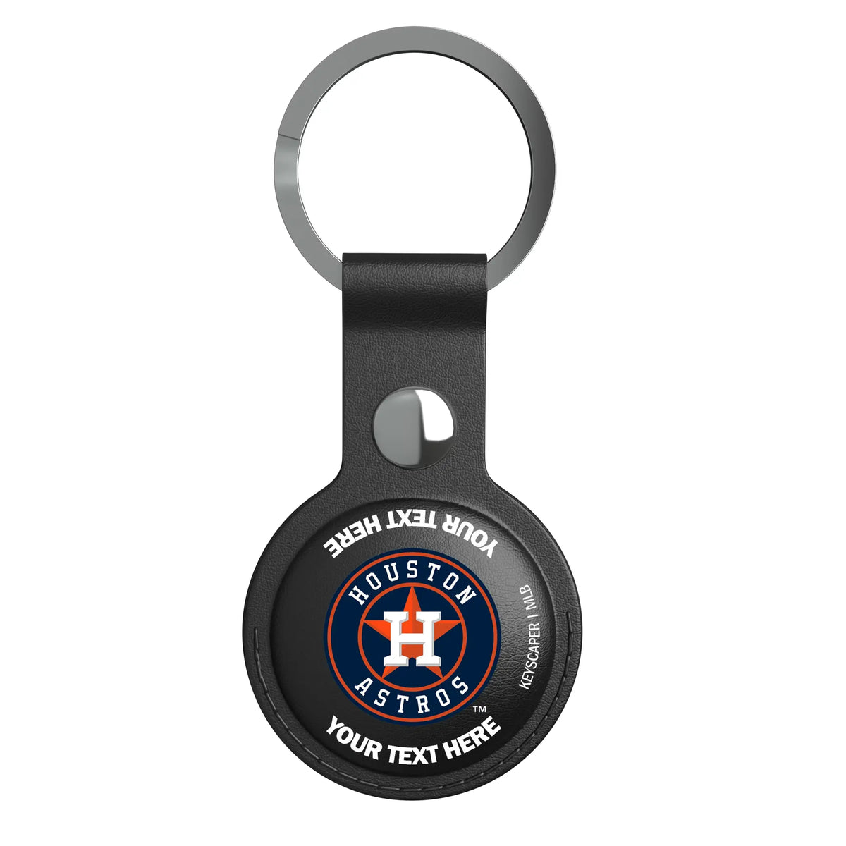 Houston Astros Personalized Insignia AirTag Black Airtag Holder