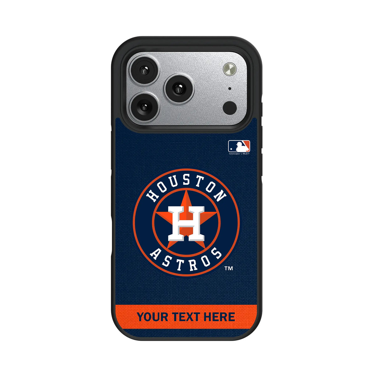Houston Astros Personalized Stripe iPhone Bump Phone Case for Apple iPhone#Device_iPhone 17 Pro