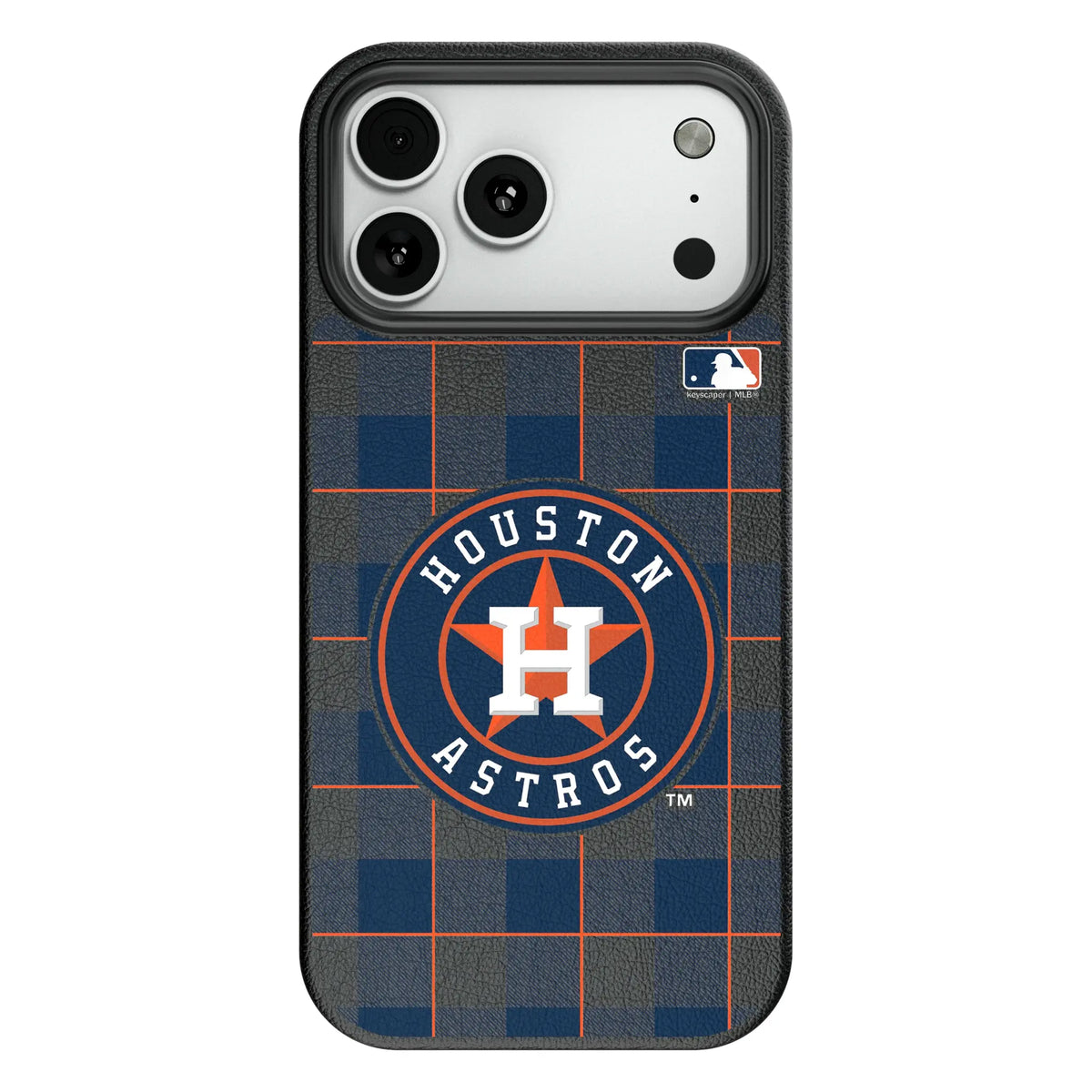 Houston Astros Plaid MagSafe Compatible Phone Case for Apple iPhone