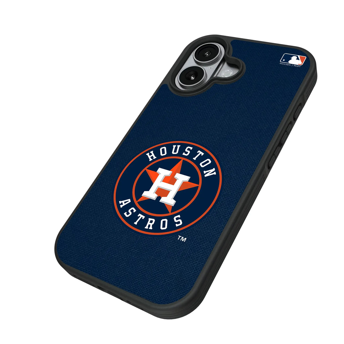 Houston Astros Solid iPhone Bump Phone Case for Apple iPhone - Isometric View#Device_iPhone 17