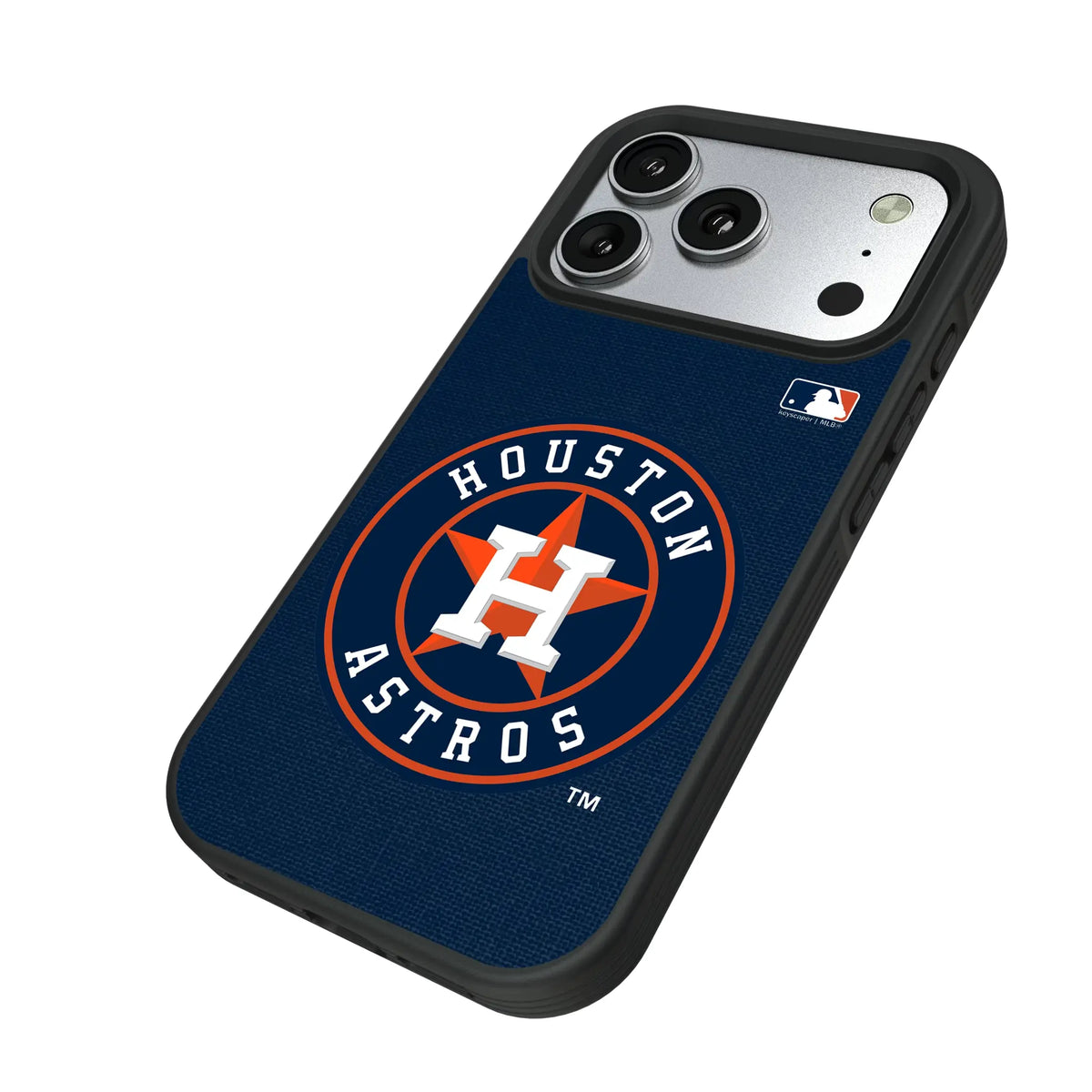 Houston Astros Solid iPhone Bump Phone Case for Apple iPhone - Isometric View#Device_iPhone 17 Pro