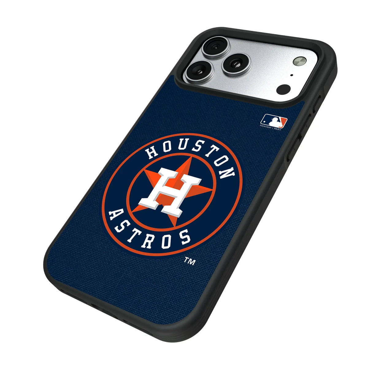 Houston Astros Solid iPhone Bump Phone Case for Apple iPhone - Isometric View#Device_iPhone 17 Pro Max