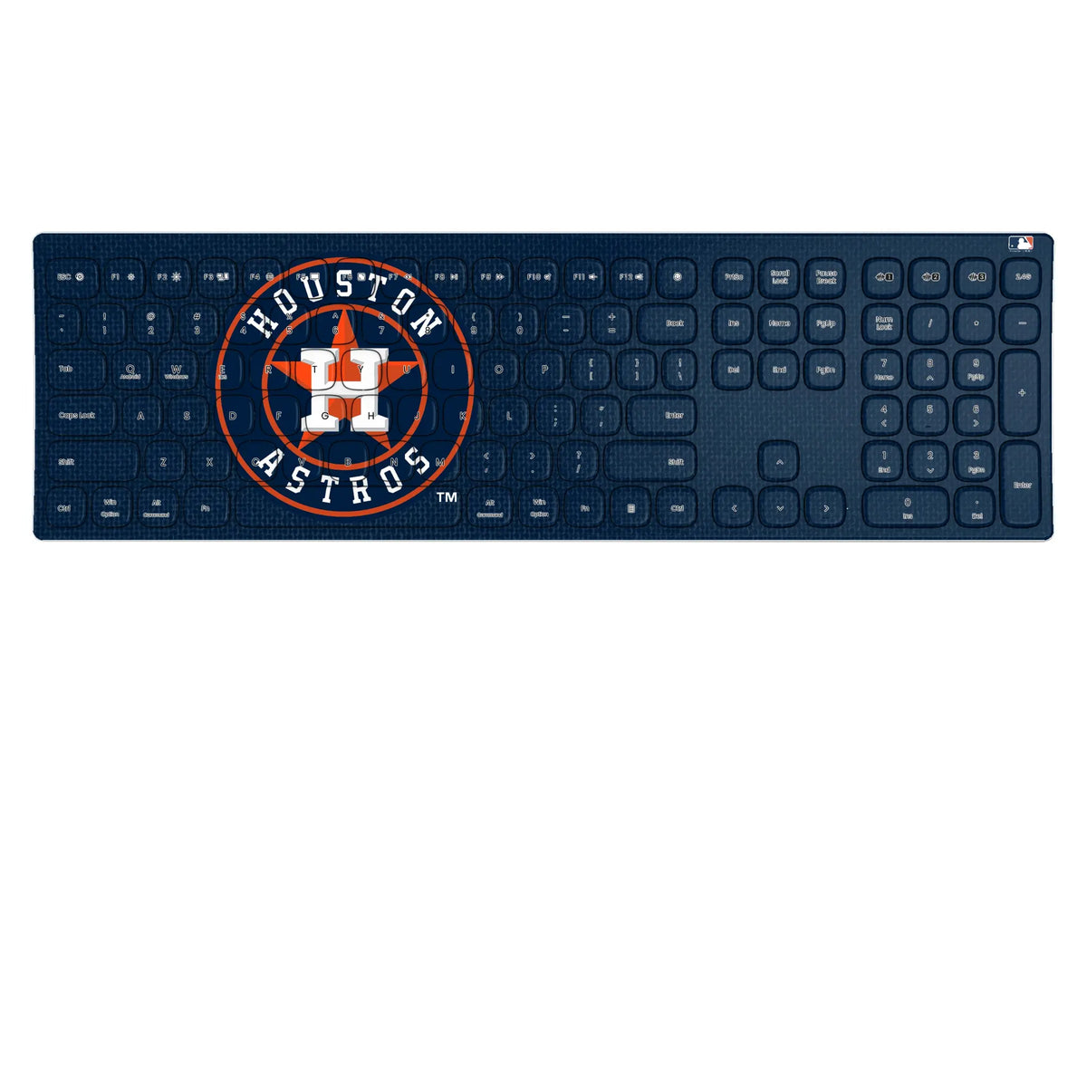Houston Astros Solid KKB605 Curved Wireless Keyboard
