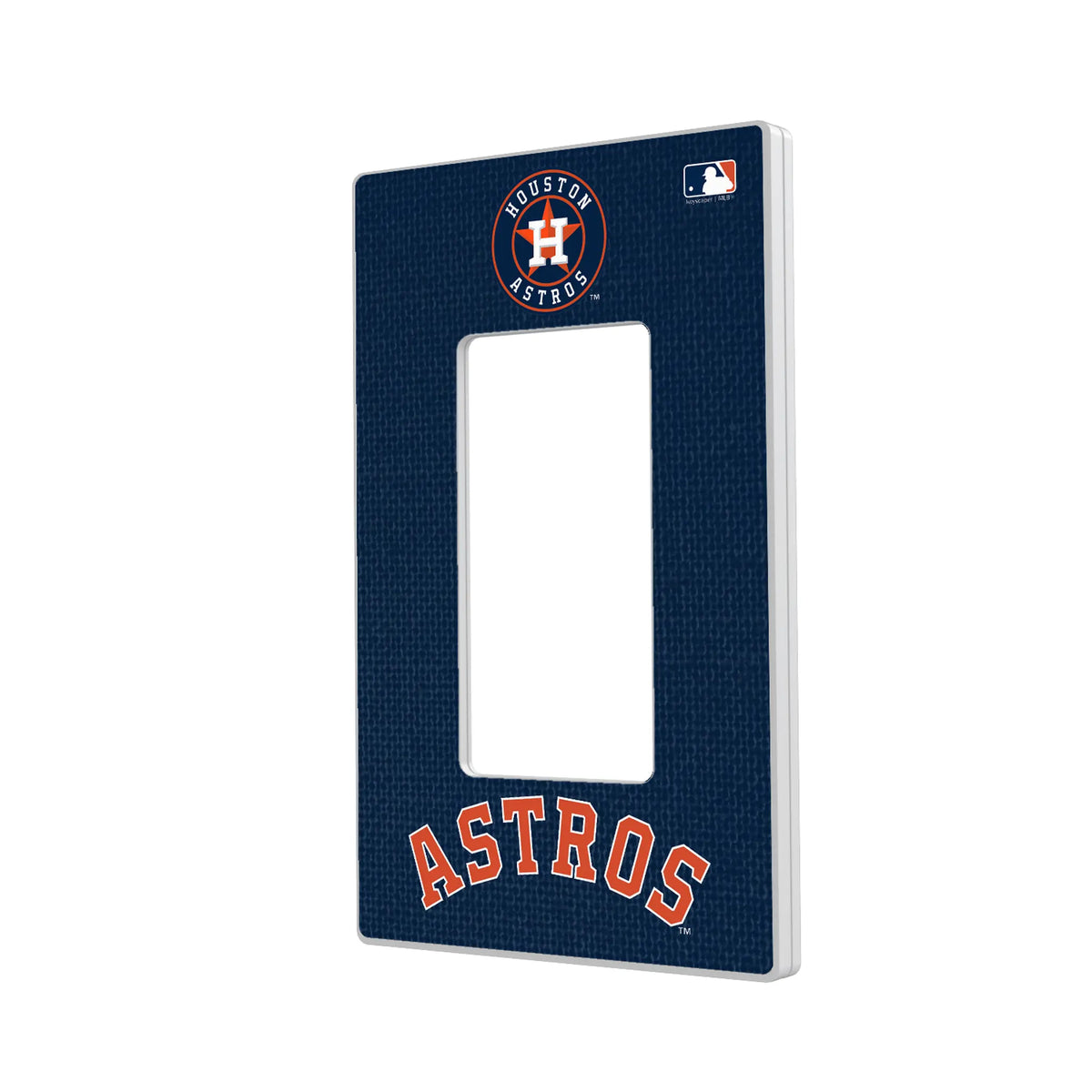 Houston Astros Solid Hidden-Screw Light Switch Plate#Style_Single Rocker