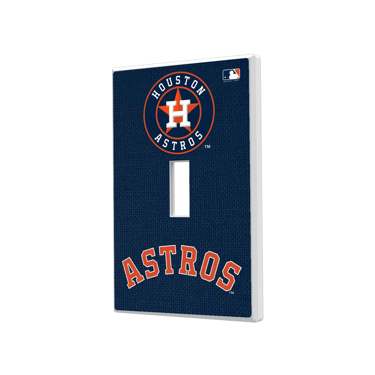 Houston Astros Solid Hidden-Screw Light Switch Plate#Style_Single Toggle