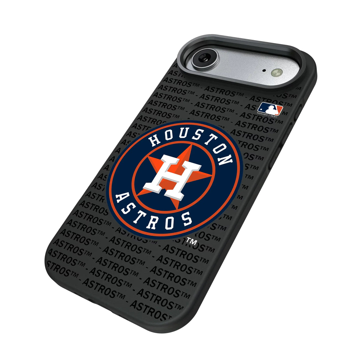 Houston Astros Text Backdrop iPhone Bump Phone Case for Apple iPhone - Isometric View#Device_iPhone Air