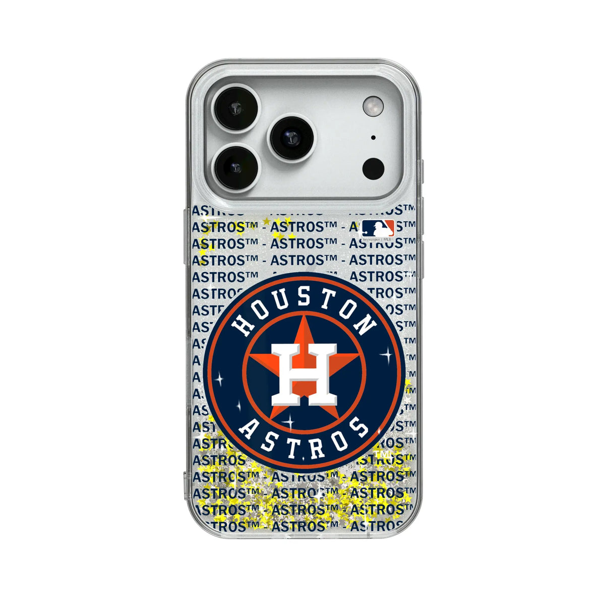 Houston Astros Text Backdrop Glitter Phone Case for Apple iPhone