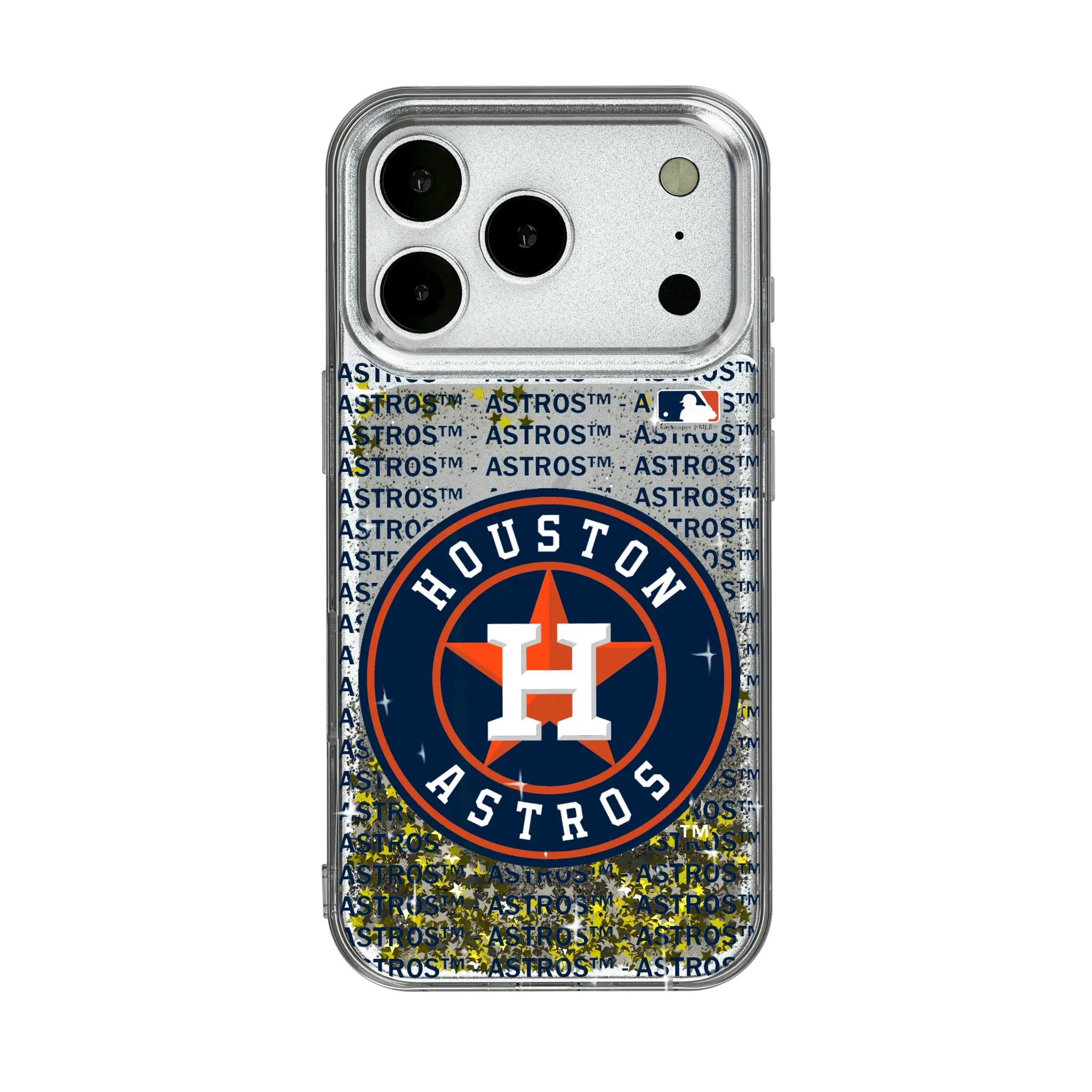 Houston Astros Text Backdrop iPhone Glitter Phone Case for Apple iPhone