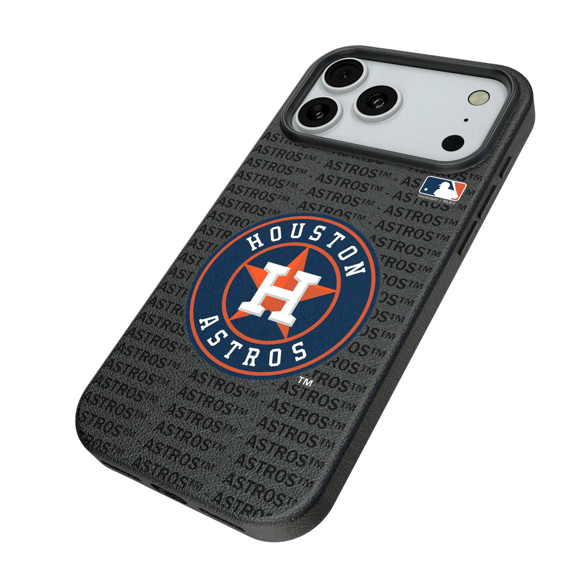 Houston Astros Text Backdrop iPhone MagSafe Compatible Phone Case for Apple iPhone - Isometric View#Device_iPhone 18 Pro Max