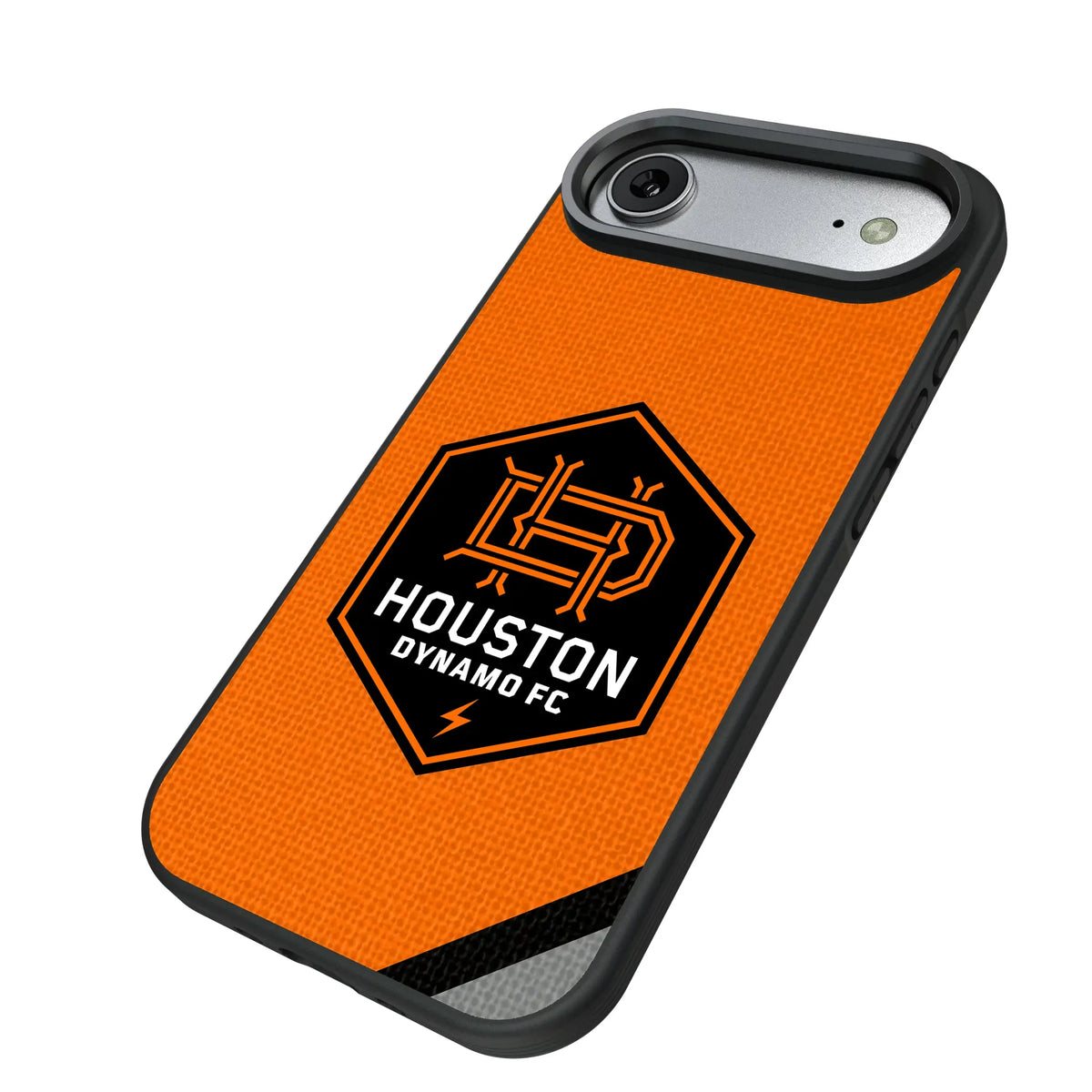 Houston Dynamo Diagonal Stripe iPhone Bump Phone Case for Apple iPhone - Isometric View#Device_iPhone Air