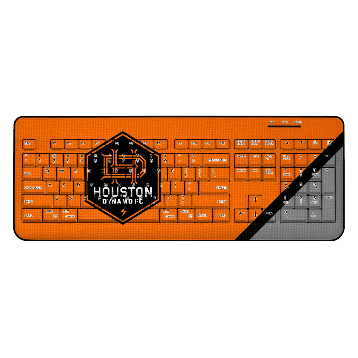 Houston Dynamo Diagonal Stripe Wireless USB Keyboard