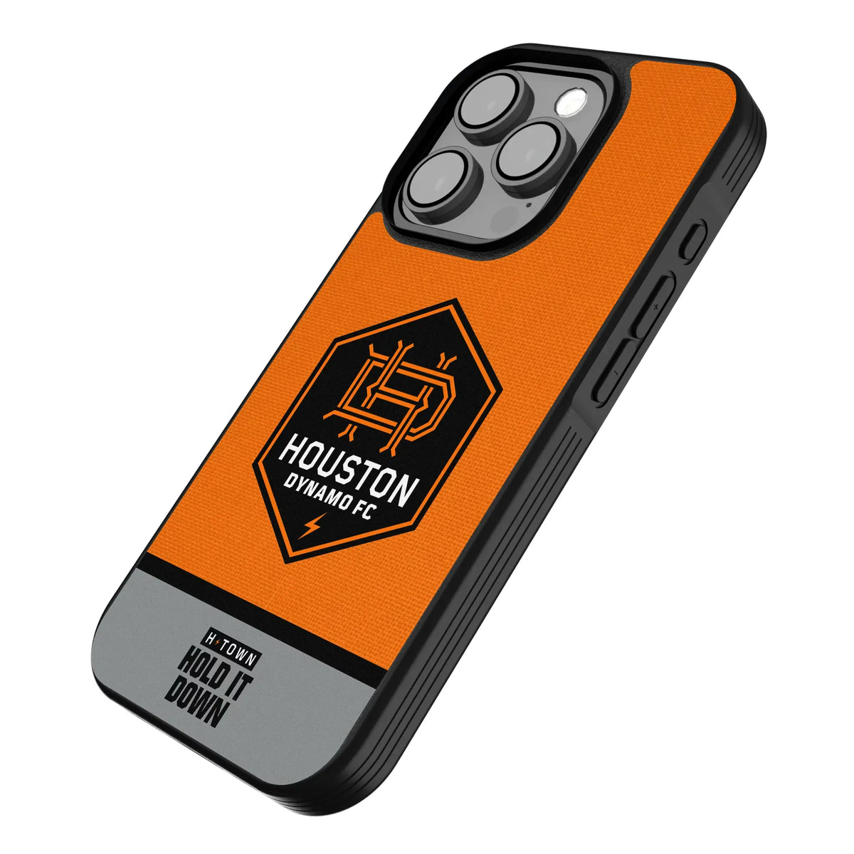 Houston Dynamo Endzone Solid iPhone Bump Phone Case for Apple iPhone - Isometric View