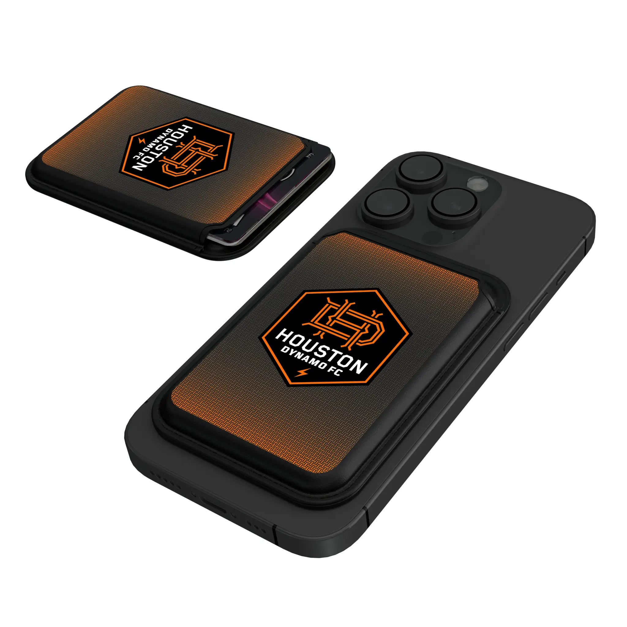 Houston Dynamo Linen Black Magnetic Credit Card Wallet