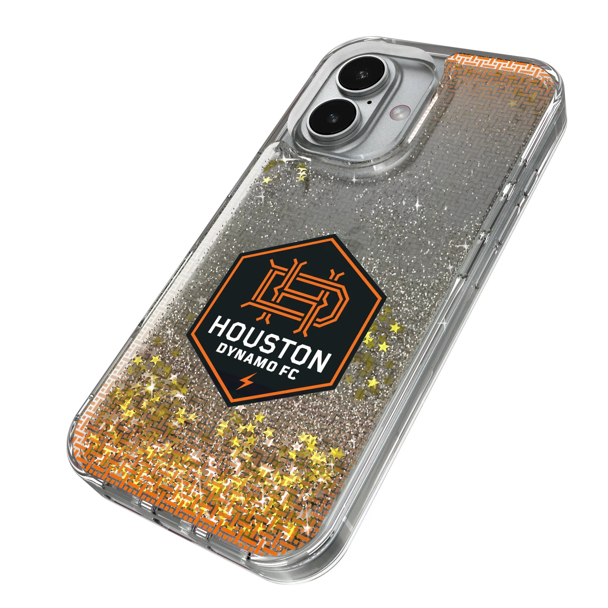 Houston Dynamo Linen iPhone Glitter Phone Case for Apple iPhone - Isometric View
