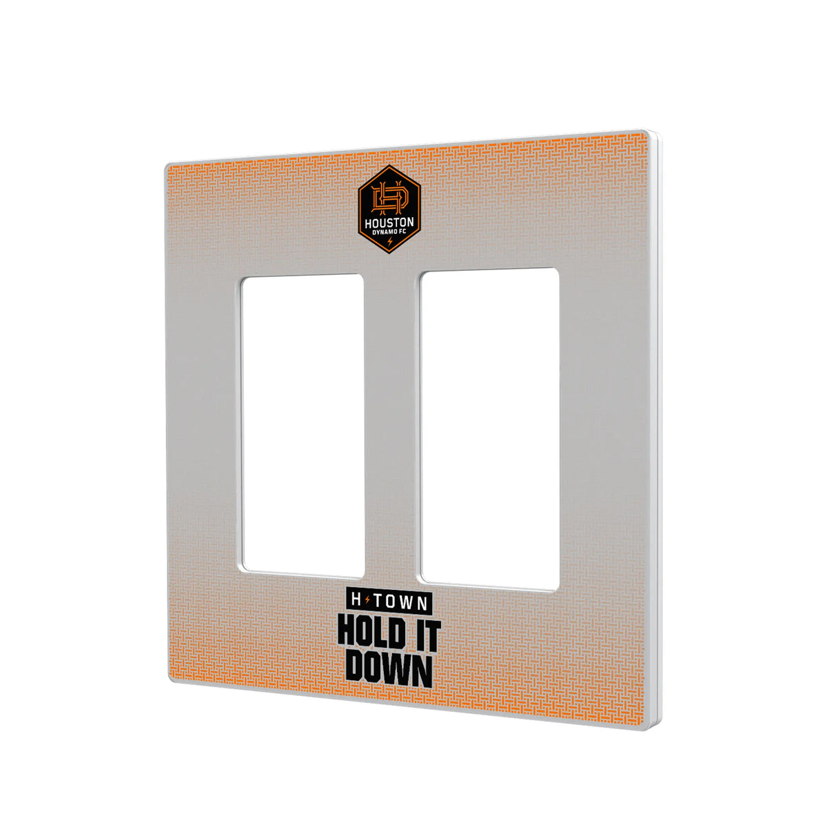 Houston Dynamo Linen Hidden-Screw Light Switch Plate#Style_Double Rocker