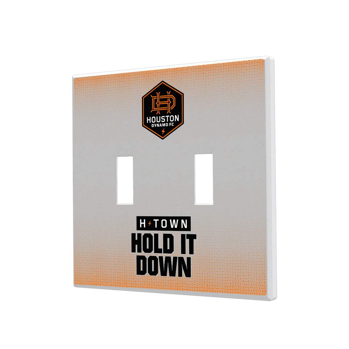 Houston Dynamo Linen Hidden-Screw Light Switch Plate#Style_Double Toggle