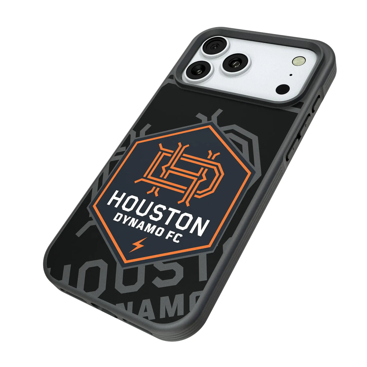 Houston Dynamo Monocolor Tilt iPhone Bump Phone Case for Apple iPhone - Isometric View#Device_iPhone 18 Pro Max