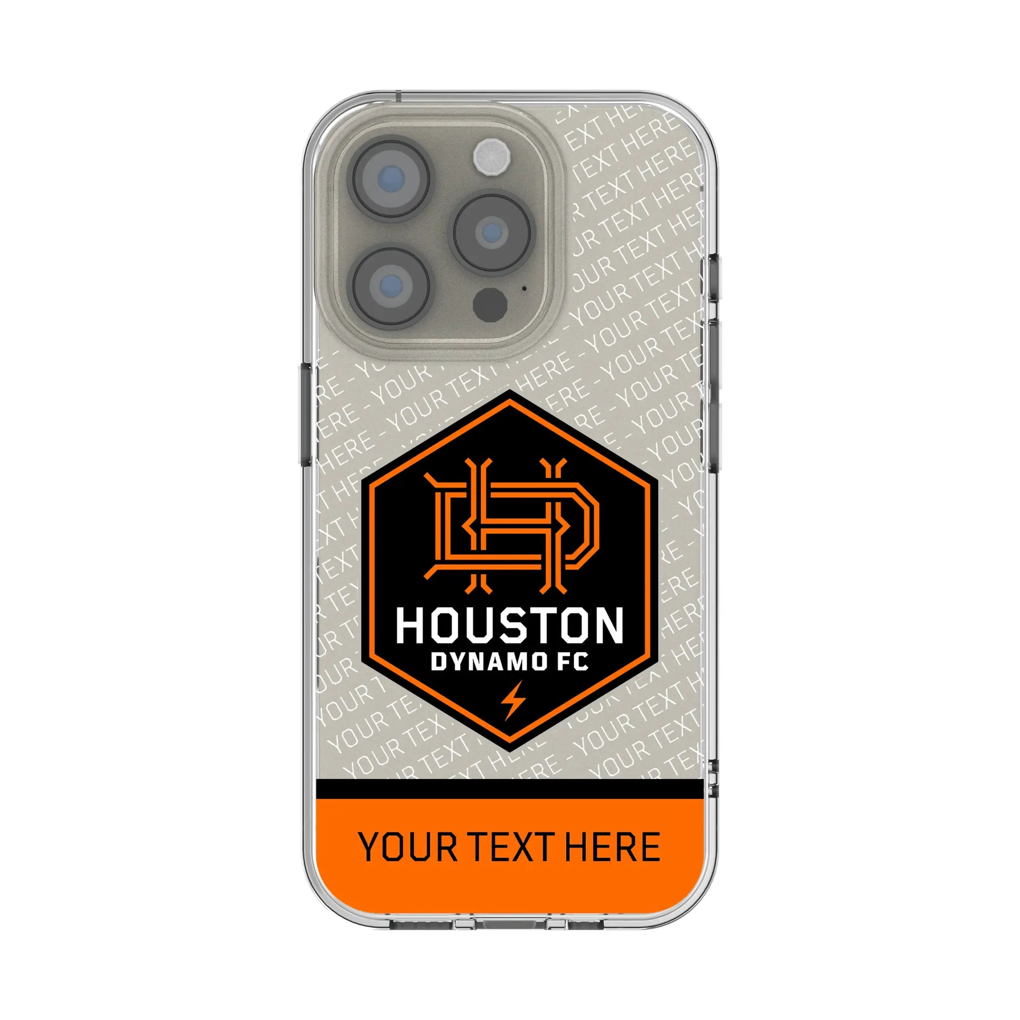 Houston Dynamo Personalized EndZone Plus iPhone Clear Phone Case for Apple iPhone