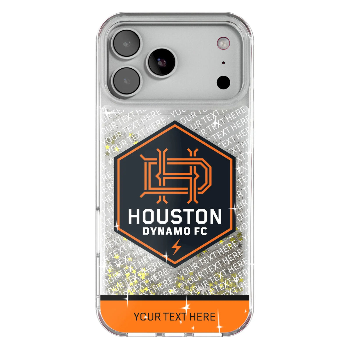 Houston Dynamo Personalized EndZone Plus Glitter Phone Case for Apple iPhone