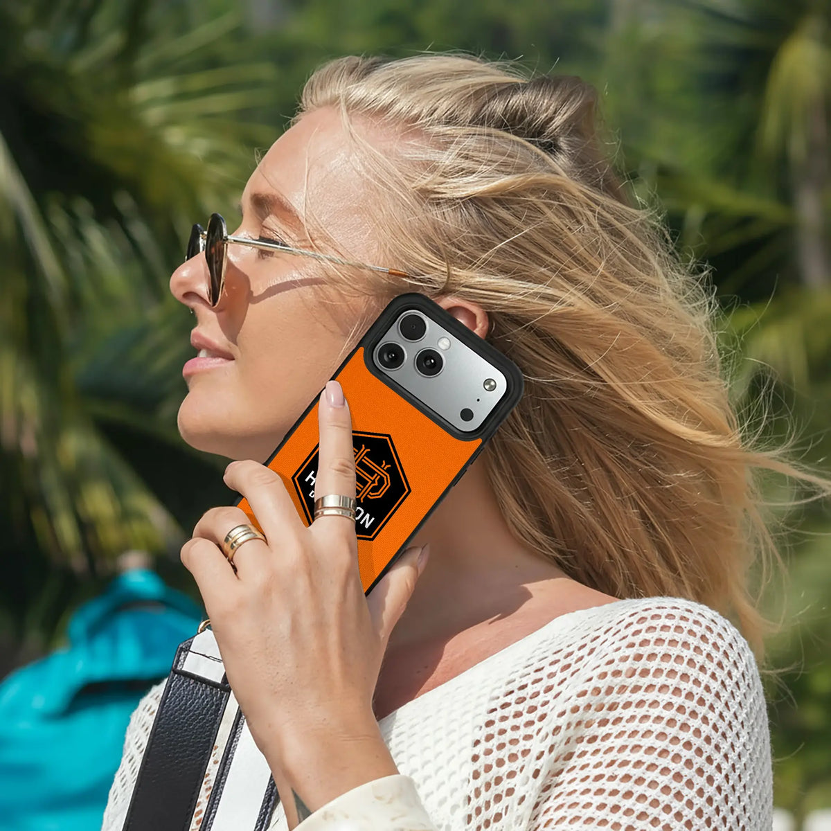 Houston Dynamo Personalized Stripe iPhone Bump Phone Case for Apple iPhone - Lifestyle#Device_iPhone 17 Pro Max