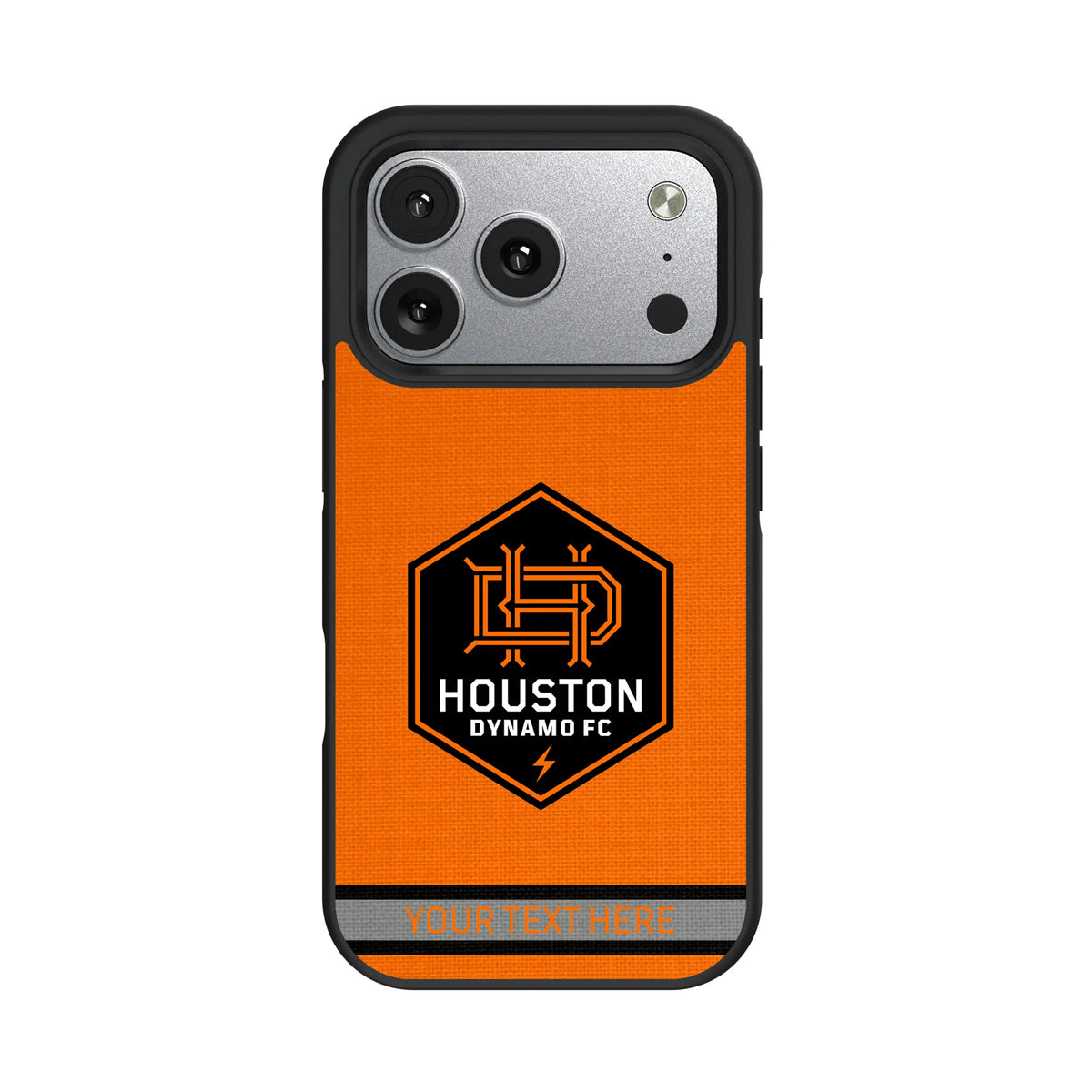 Houston Dynamo Personalized Stripe iPhone Bump Phone Case for Apple iPhone#Device_iPhone 17 Pro