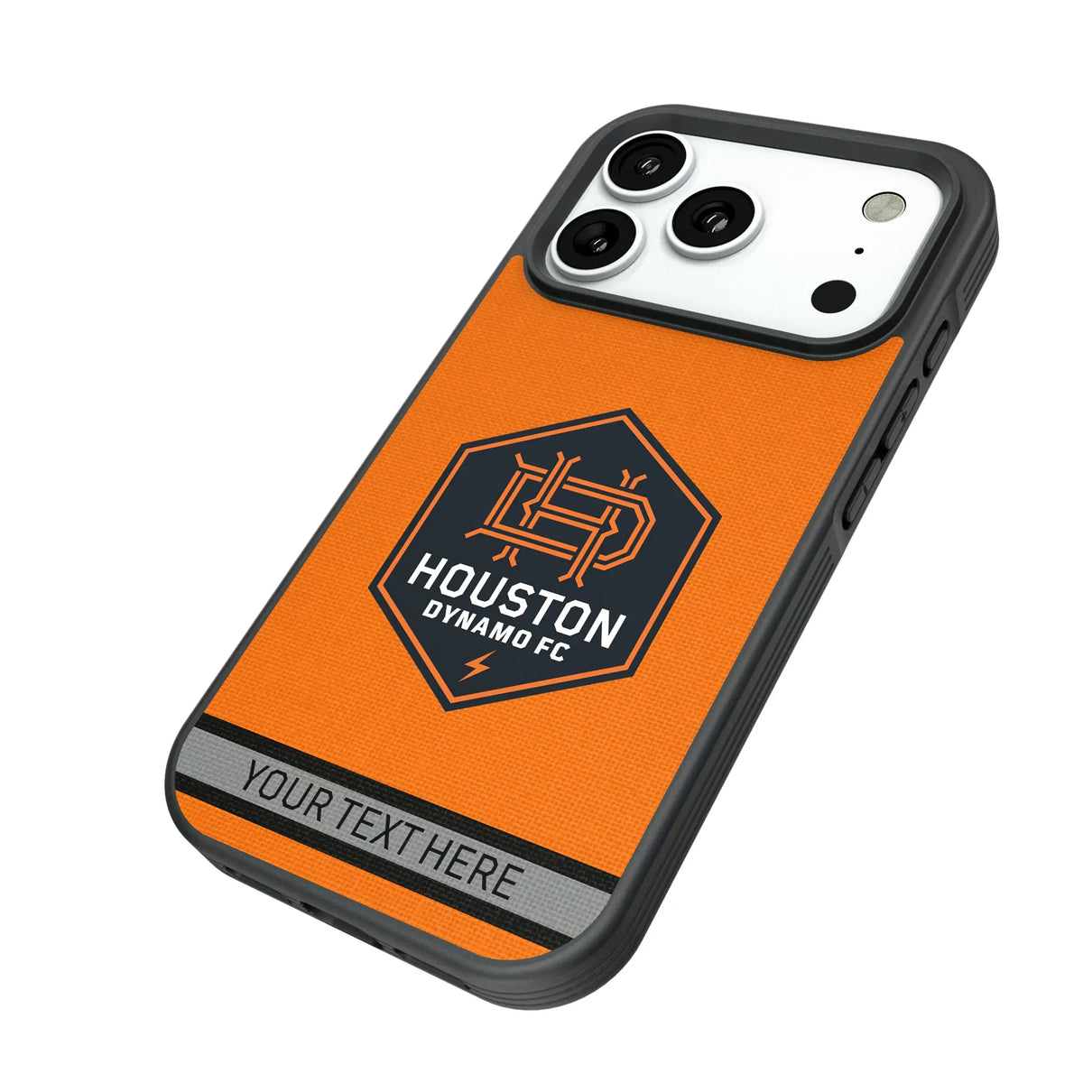 Houston Dynamo Personalized Stripe iPhone Bump Phone Case for Apple iPhone - Isometric View#Device_iPhone 18 Pro
