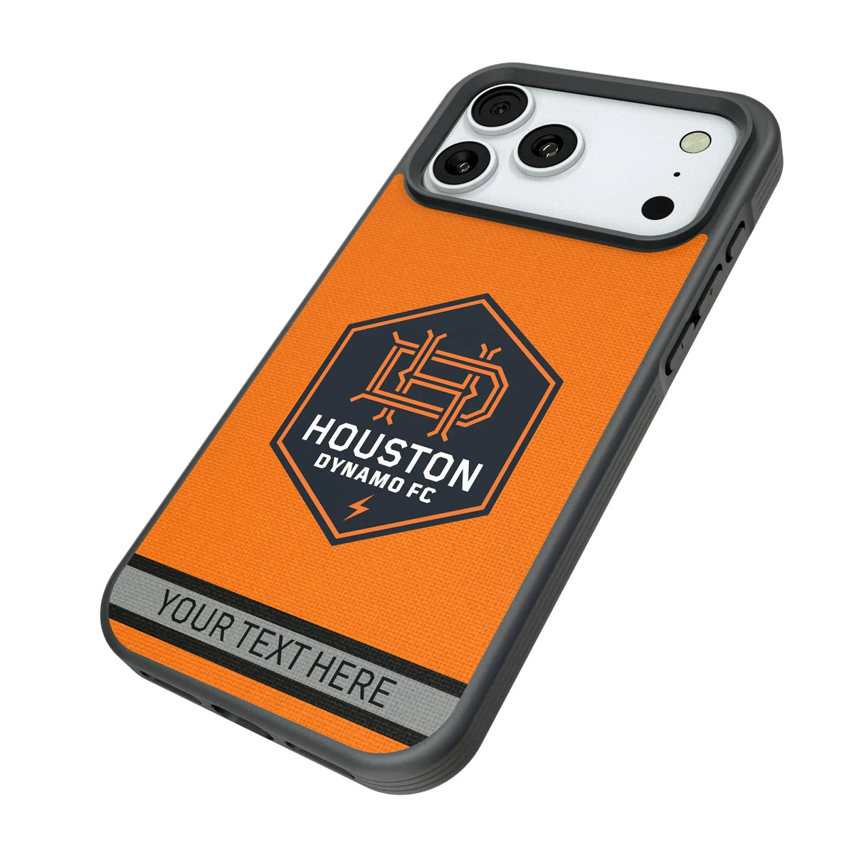 Houston Dynamo Personalized Stripe iPhone Bump Phone Case for Apple iPhone - Isometric View#Device_iPhone 18 Pro Max