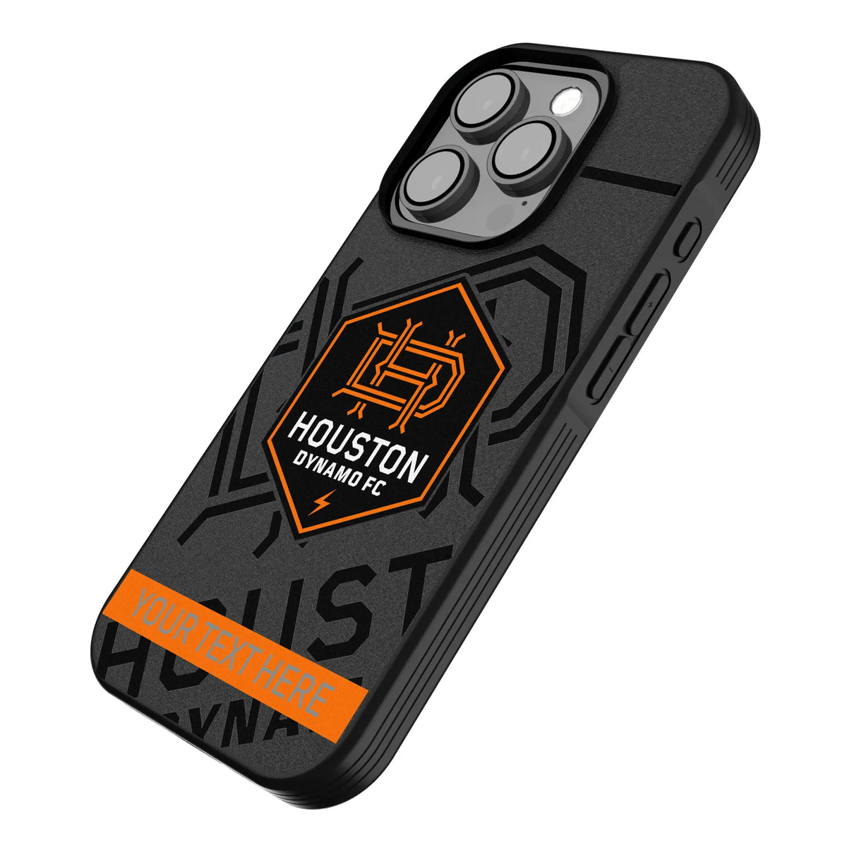 Houston Dynamo Personalized Tilt iPhone Bump Phone Case for Apple iPhone - Isometric View