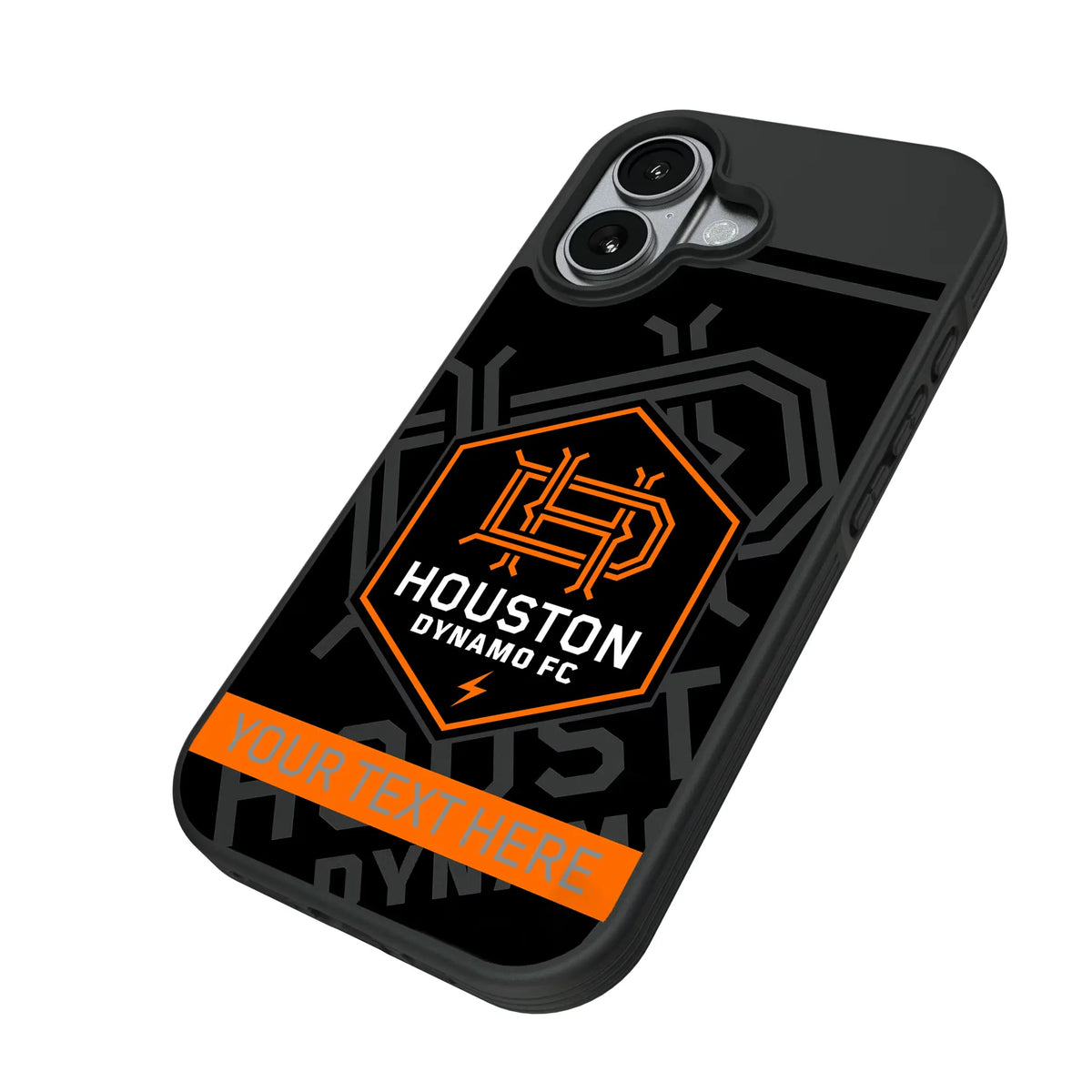 Houston Dynamo Personalized Tilt iPhone Bump Phone Case for Apple iPhone - Isometric View#Device_iPhone 17