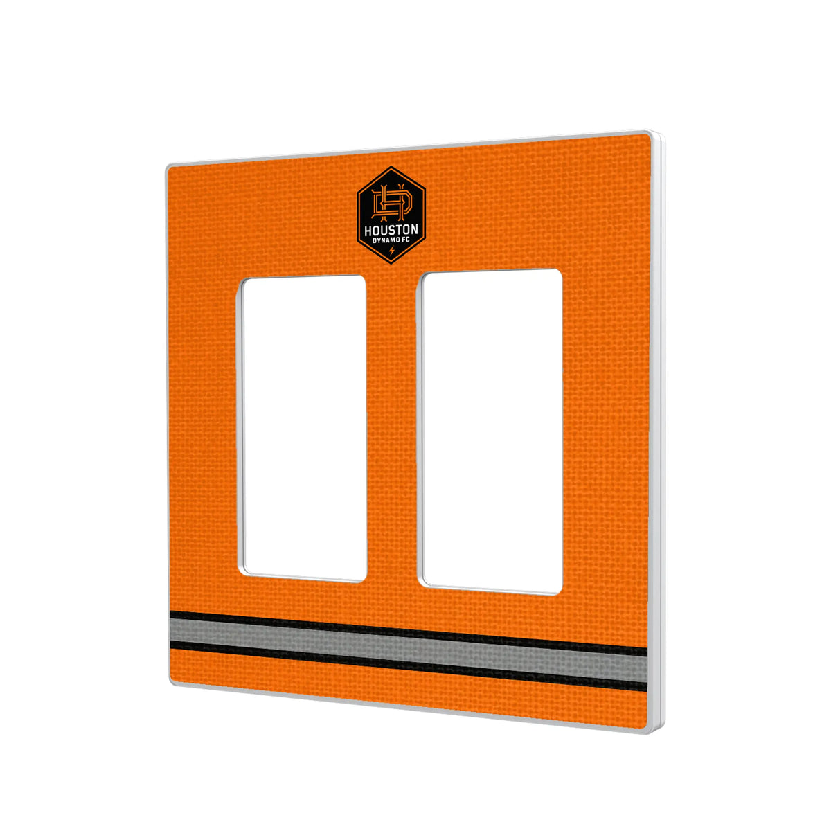 Houston Dynamo Stripe Hidden-Screw Light Switch Plate#Style_Double Rocker