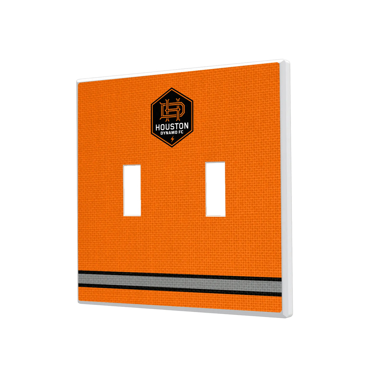Houston Dynamo Stripe Hidden-Screw Light Switch Plate#Style_Double Toggle